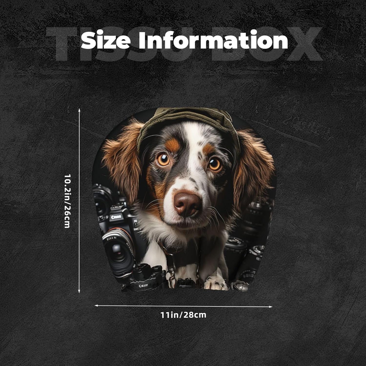 Car Seat Headrest Covers Dog Holding Camera Head Rest Covers Personalized Car Headrest Cover Protector Soft Decorative Accessories Car Seat Head Rest Cover for Truck SUV image 2