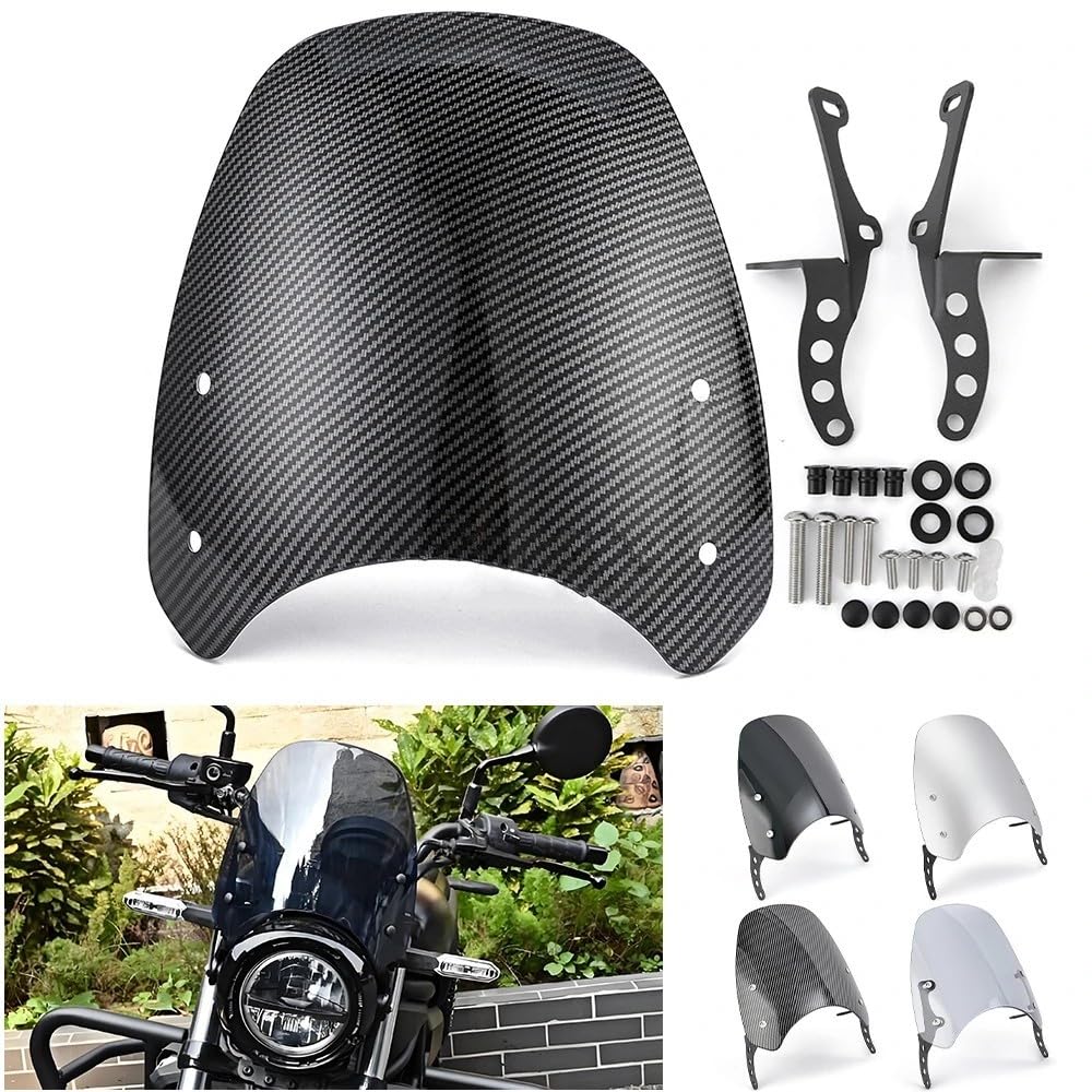 Dla Kawasaki Eliminator 500 2024-2025 Owiewki Motocyklowe Szyba Motocyklowa(Silver)