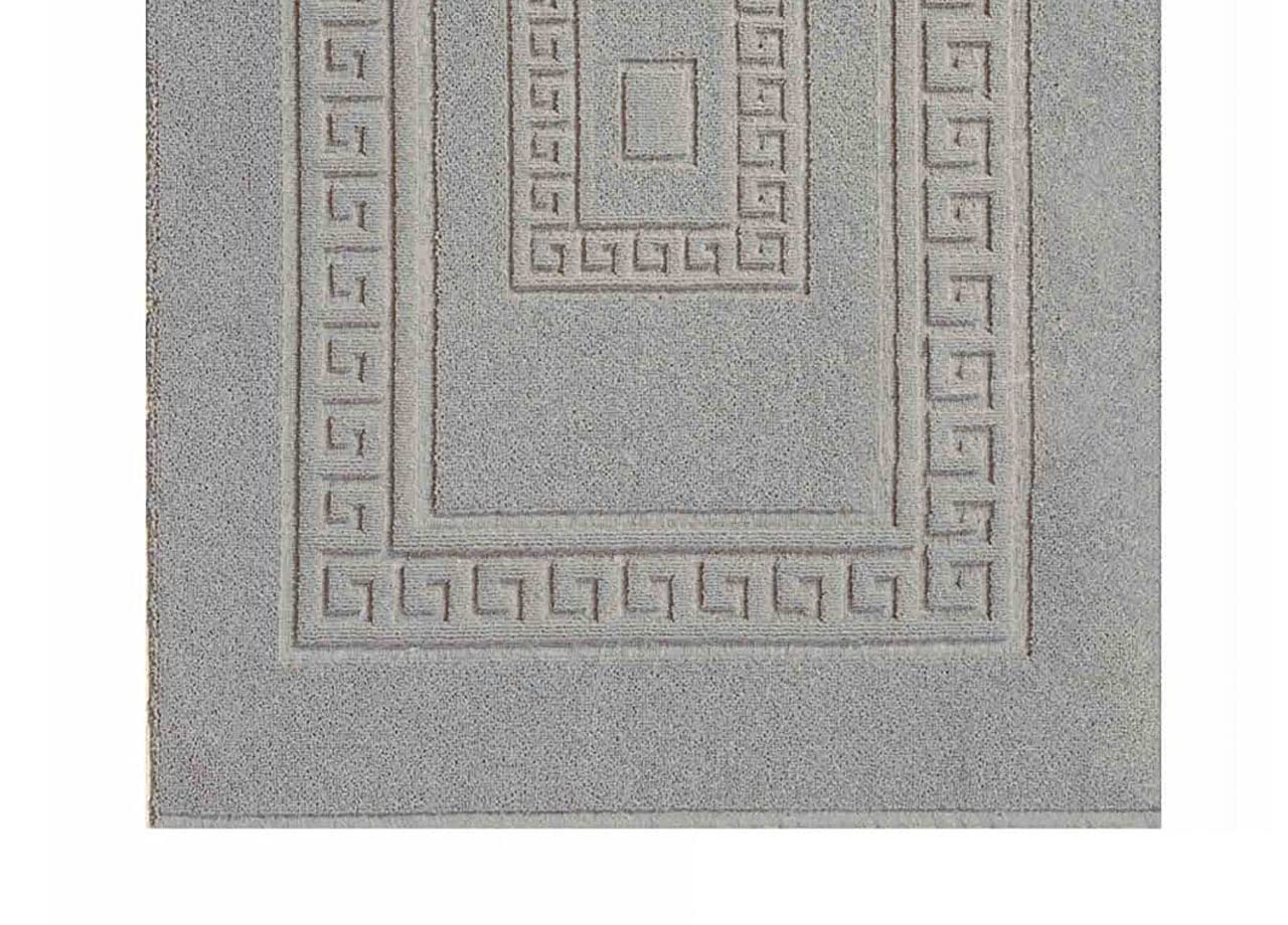 Tapis de bain éponge couleur unie, tapis de douche, coton, modèle Torino, 60 x 180 cm, gris