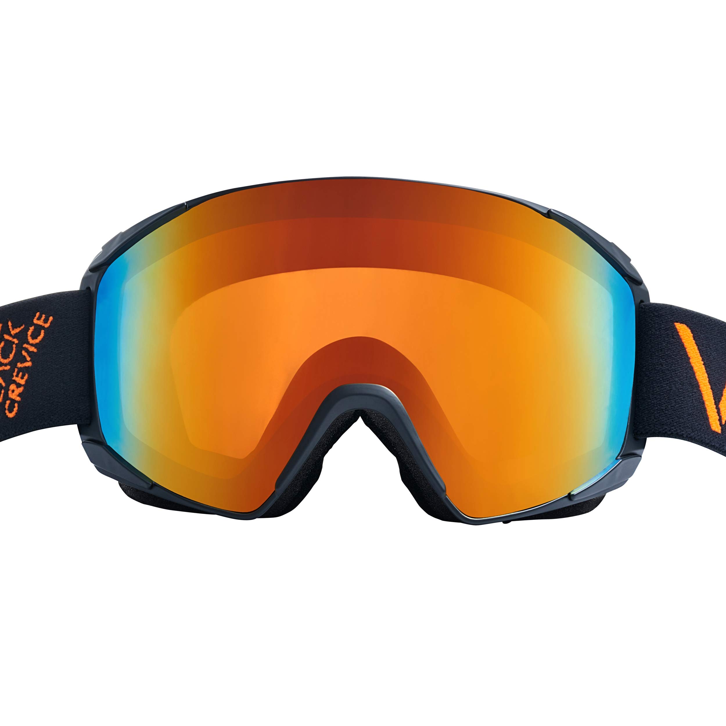 Black Crevice Schladming - Occhiali da sci unisex, con doppia lente infrangibile, rivestimento anti-appannamento e protezione UV 400, misura regolabile