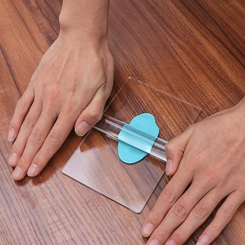 Miniatura 5 de SEWACC Rodillo de arcilla acrílica, 2 piezas, tablero de láminas acrílicas con cuadrícula, herramientas esenciales de arcilla para modelar
