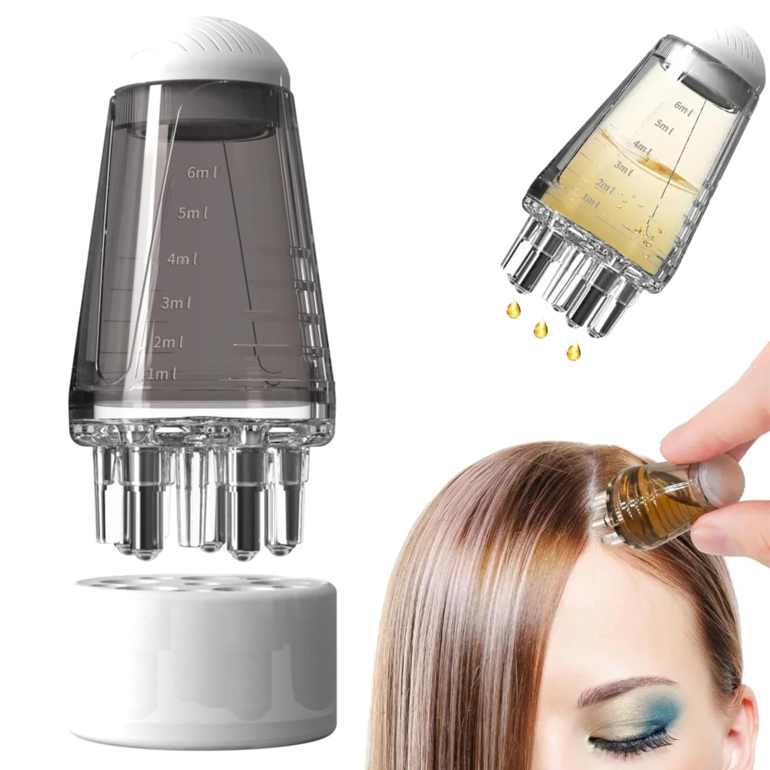 Minoxidil Applicator, Quick Efficient Apply No Messy Hair Serum Applicator Small Minoxidil Applicator Tool, Hair Oil Applicator Bottle Minoxidil Brush Scalp Applicator Comb Dedicated to Minoxidil