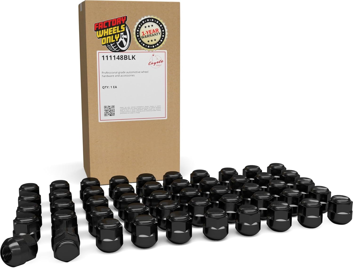 Wheel Accessories Parts 100 Pcs M12x1.5 12x1.5 Thread OEM Style Lug Nuts 0.96" Long Chrome 3/4" 19mm Hex Fits Alloy Wheels 2011+ Accord Civic 90304-SA5-013 ｜ 611-075