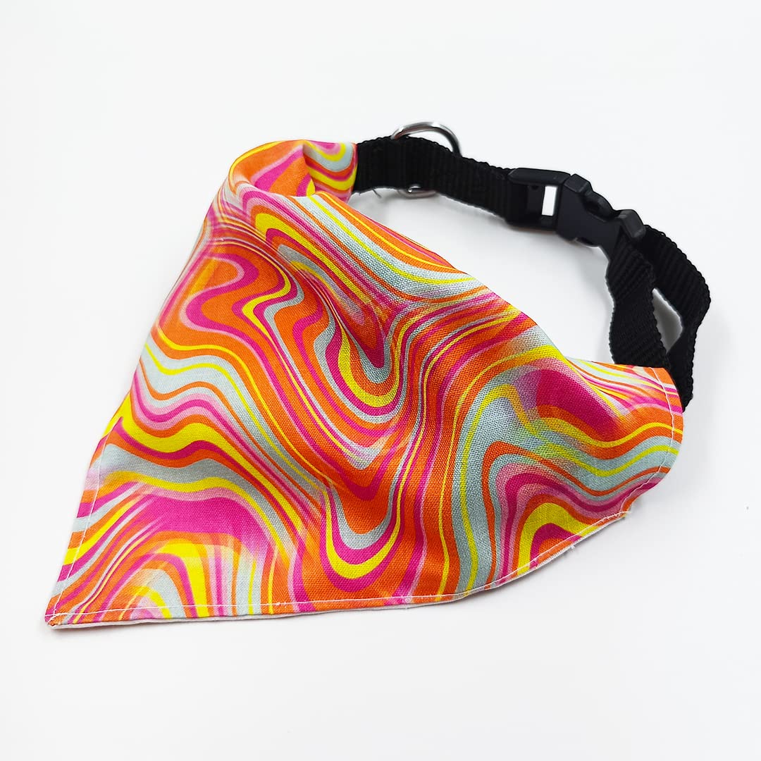 Myartbucket Colourful Waves Printed Festival Wedding Birthday Party Dog Bandana + Bow Tie Combo for Dogs Puppy Pets & Cats/Adjustable Suitable for All Breed/Dog Scarf/Dog Gifts Set (L) (B0BB2RZK7J) Amazon Price History, Amazon Price Tracker