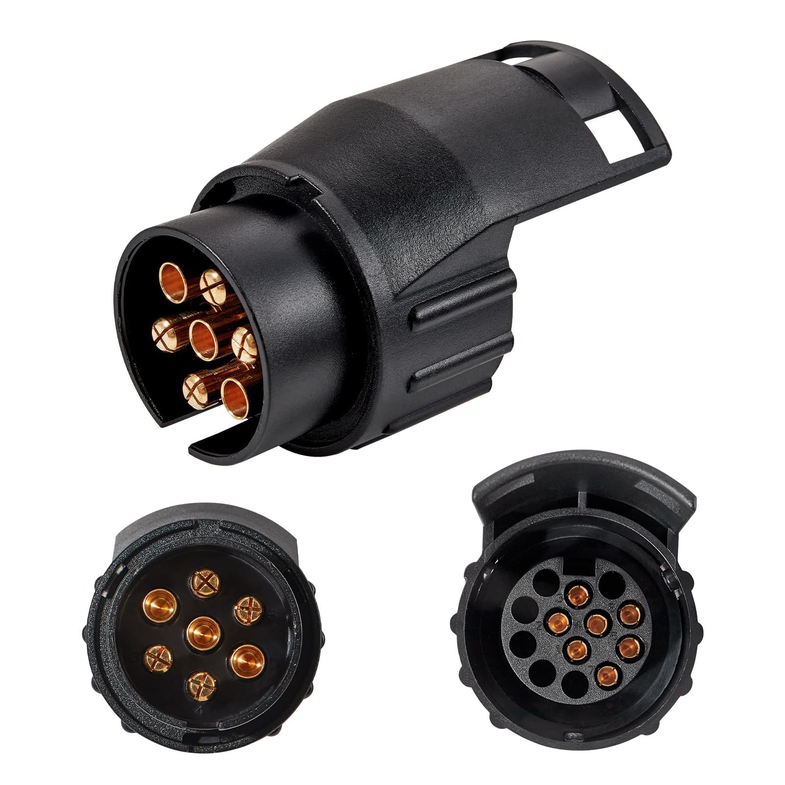 RED WOLF Adapter Anhänger 7 auf 13 Polig 12V für PKW LKW Wohnwagen Wohnmobil Anhängerkupplung 7 Pol auf 13 Anhängeradapter (1 Stück)