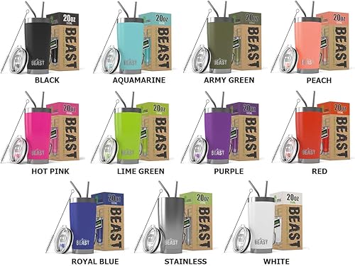 Miniatura 5 de 1966-77 Ford Bronco BEAST Vaso aislado de acero inoxidable de 30 oz con tapa, 2 pajillas, cepillo y caja de regalo, color blanco