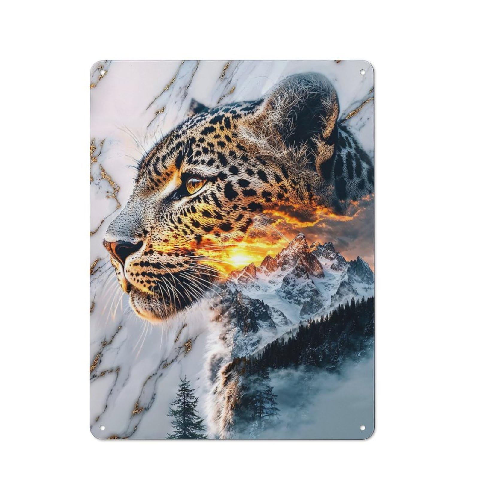 Junmoney Frostbound Majesty Tin Sign 40X30cm With For Hallway Wall, Vintage Decor, For Home Interiors, Feature Walls And Decorative Displays