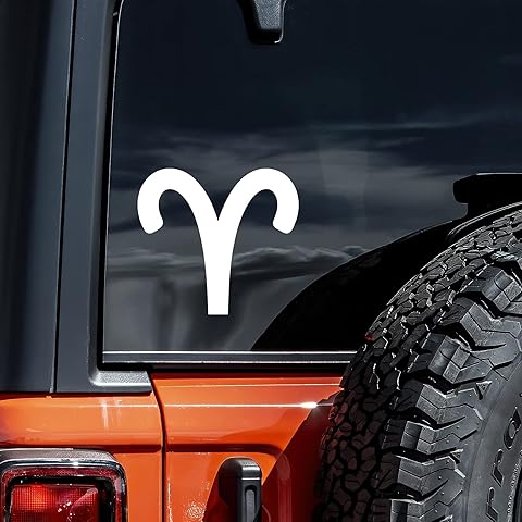Aries Decal Vinyl Sticker Auto Car Truck Wall Laptop | White | 5.5