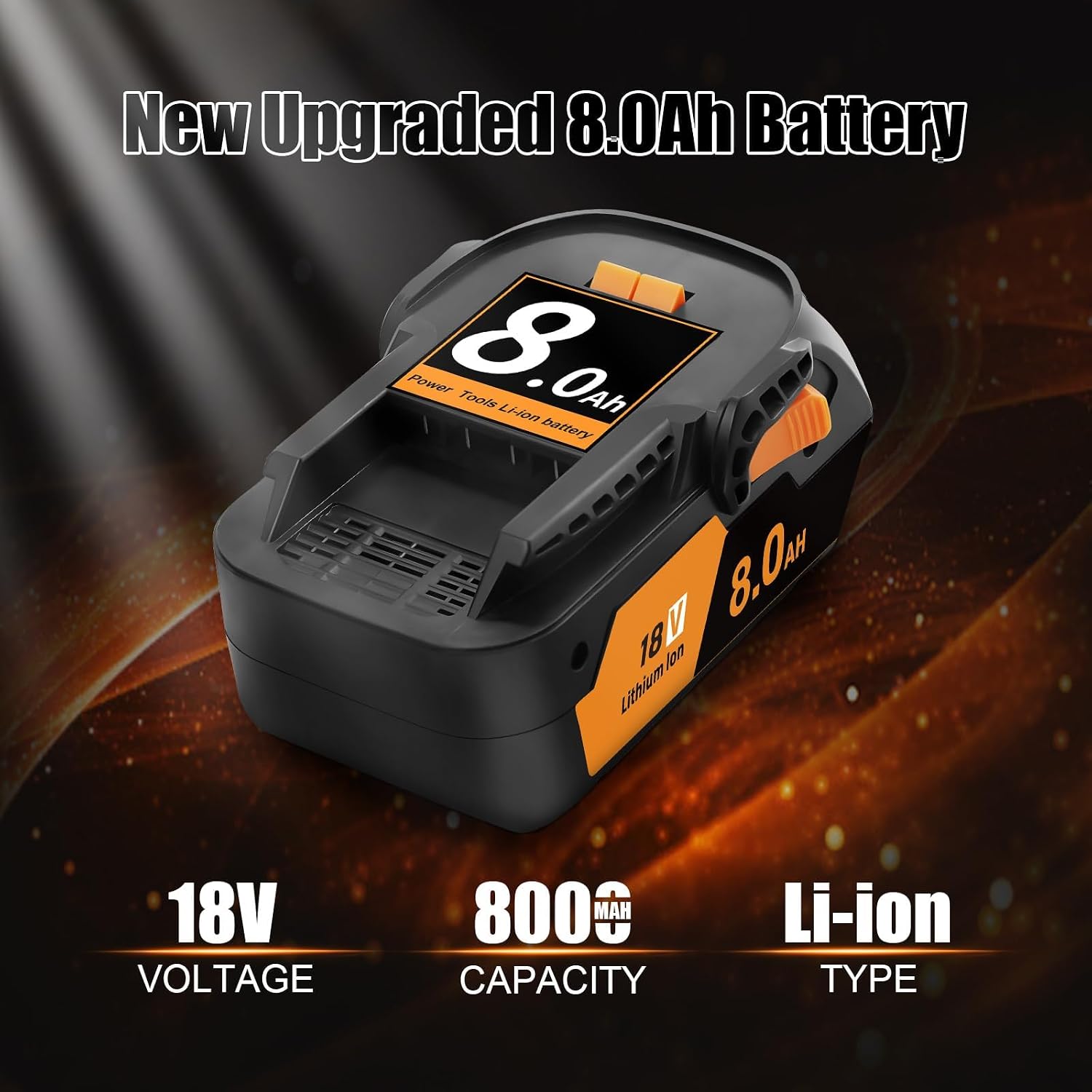 Bonadget 2Pack 8000mAh Battery for 18V Ridgid Batteries Lithium-ion Drill 18Volt Battery Replacement R840087 R840086 R840085 R840083 R840089 AC840085 AC840086 AC840087P AC840089