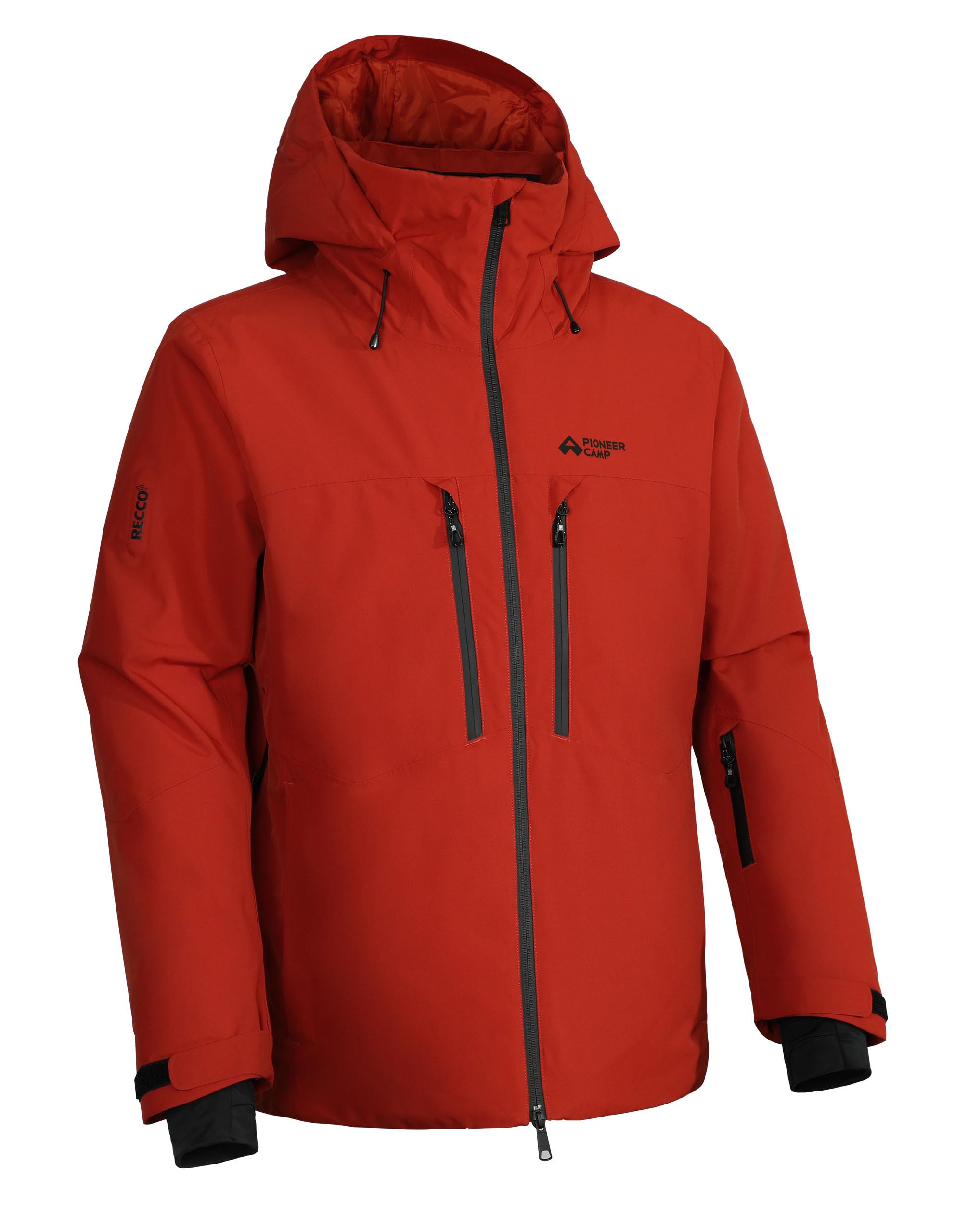 Pioneer Camp Giacca da sci con RECCO® REFLEKTOR impermeabile da uomo Giacca da snowboard antivento Giacca invernale calda da esterno con cappuccio