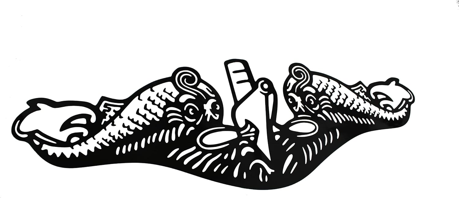 US Navy Dolphins Submarine Warfare Pin Oversized Home Decor (Submarine Dolphins Vinyl Decal 24", Black)
