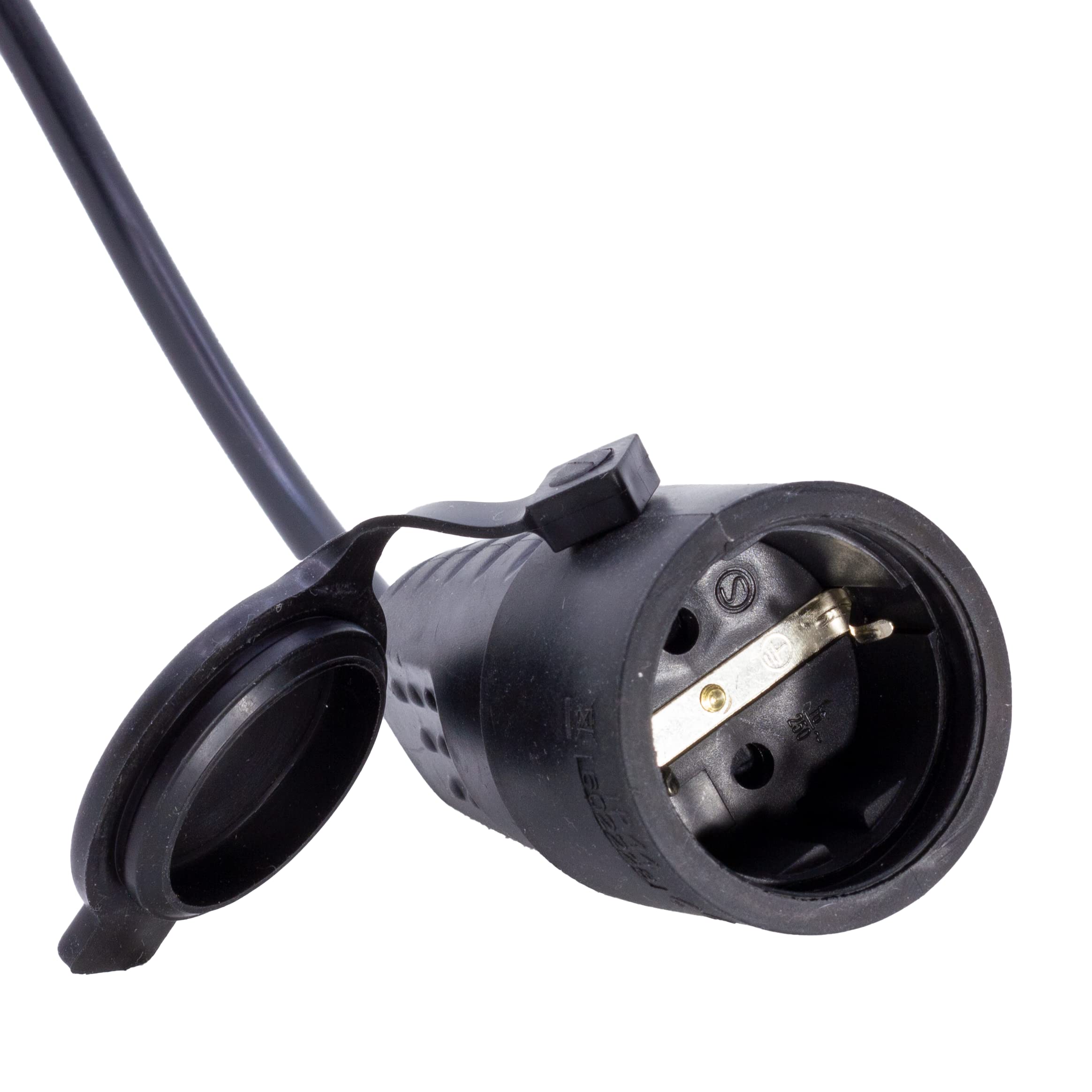 Prolunga Adattatore 10 metri con Spina Cee e Presa Standard Tedesco - Cavo 3G1.5 - Protezione IP44 - Camper Campeggio Cantiere Giardino (10 metri)