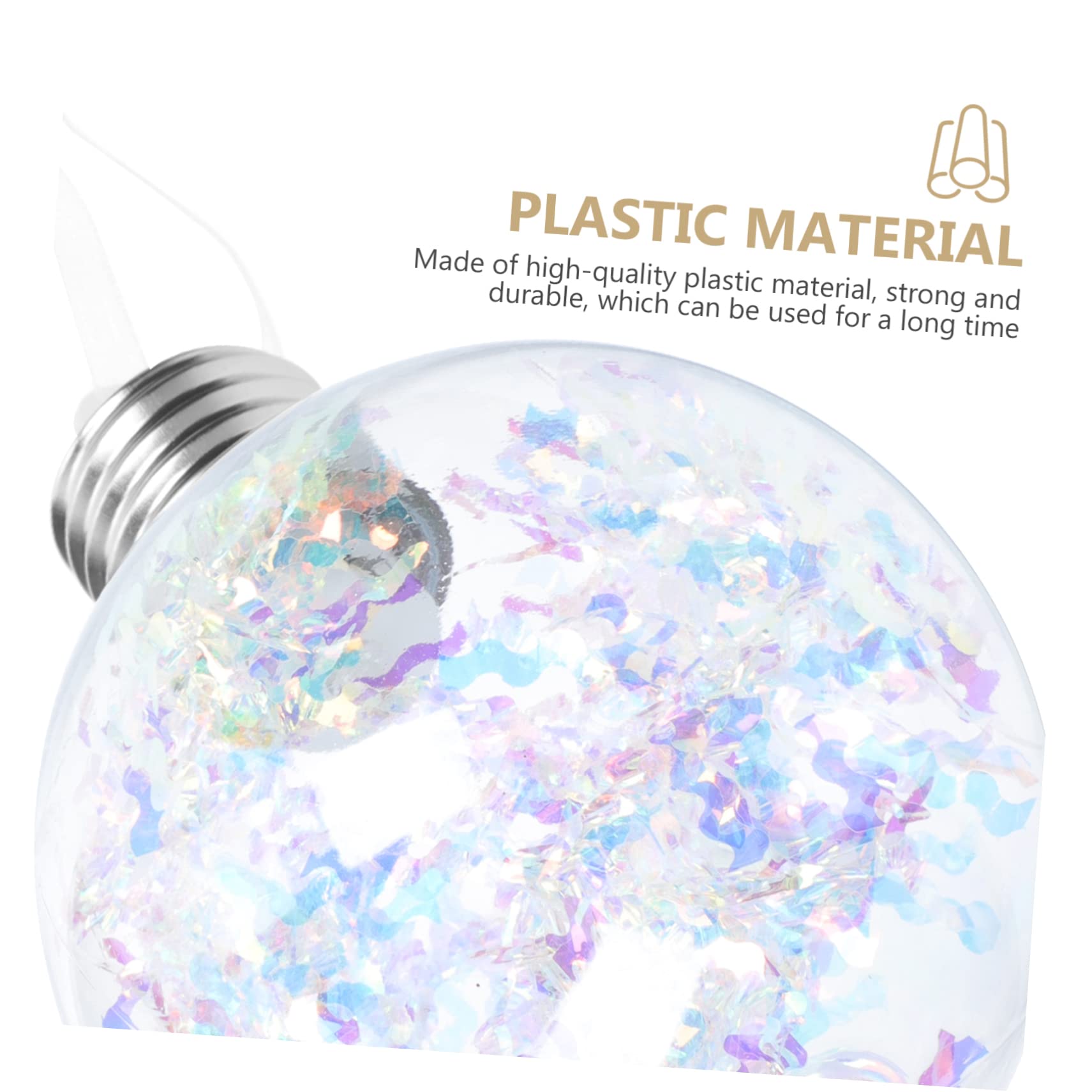 TOPBATHY 4 Sätze Weihnachtskugellichter Christbaumschmuck Weihnachtskugeln Dekorationen Weihnachtsdeko Fairy Lights Weihnachtsversorgung Dekoration Für Weihnachtsfeiern Plastik 3 Stück * 4