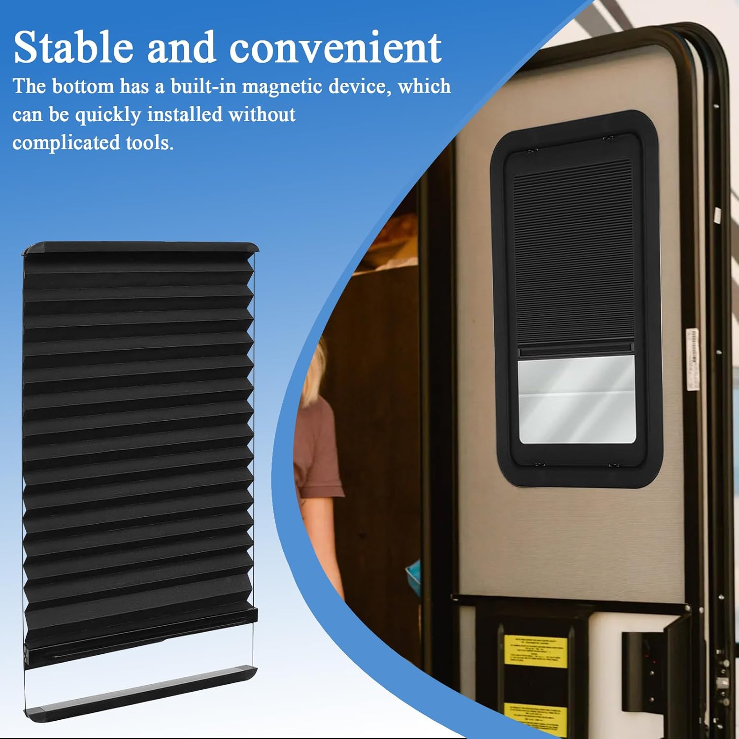 Rv Door Window Cover - Magnetic Blackout Blinds - Rv Window Cover Camper Door Blinds,for Protection Insulation Trailer Motorhome Campervan Travel Outdoor