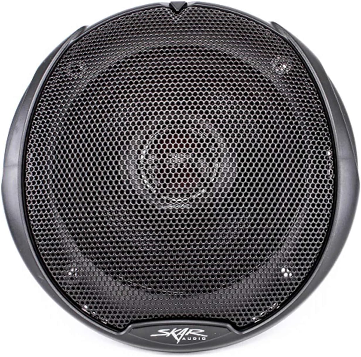 Skar Audio TX4 4-inch coaxial car speakers with protective grille