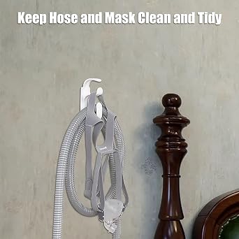 CPAP Hose Holder Hanger 2Pcs, CPAP Stand System Tubing Support for Breathing Machine, Provide Stable and Tangle Free C-Pap Mask Pipeline System to Make You Sleep Better for Sleep Apnea Accessories