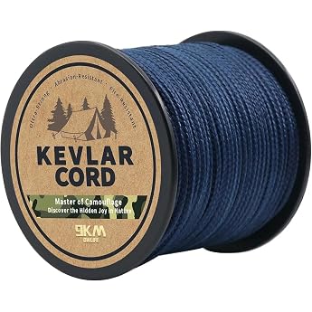 9KM DWLIFE Kevlar Line Multi-Purpose Braid Line, High Strength Abrasion Resistant and Flame Retardant Rope 150lb-1000lb, Mult