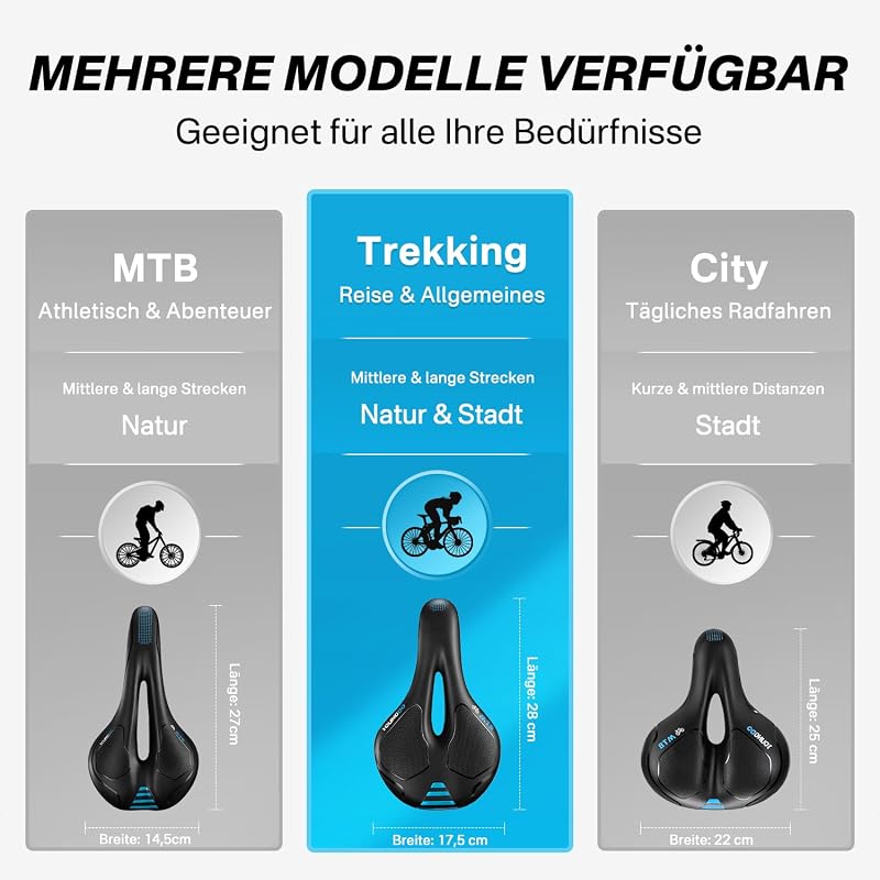 YOUNGDO Gel Kerékpár Nyereg Ergonomikus Puha Kényelmes Vízálló