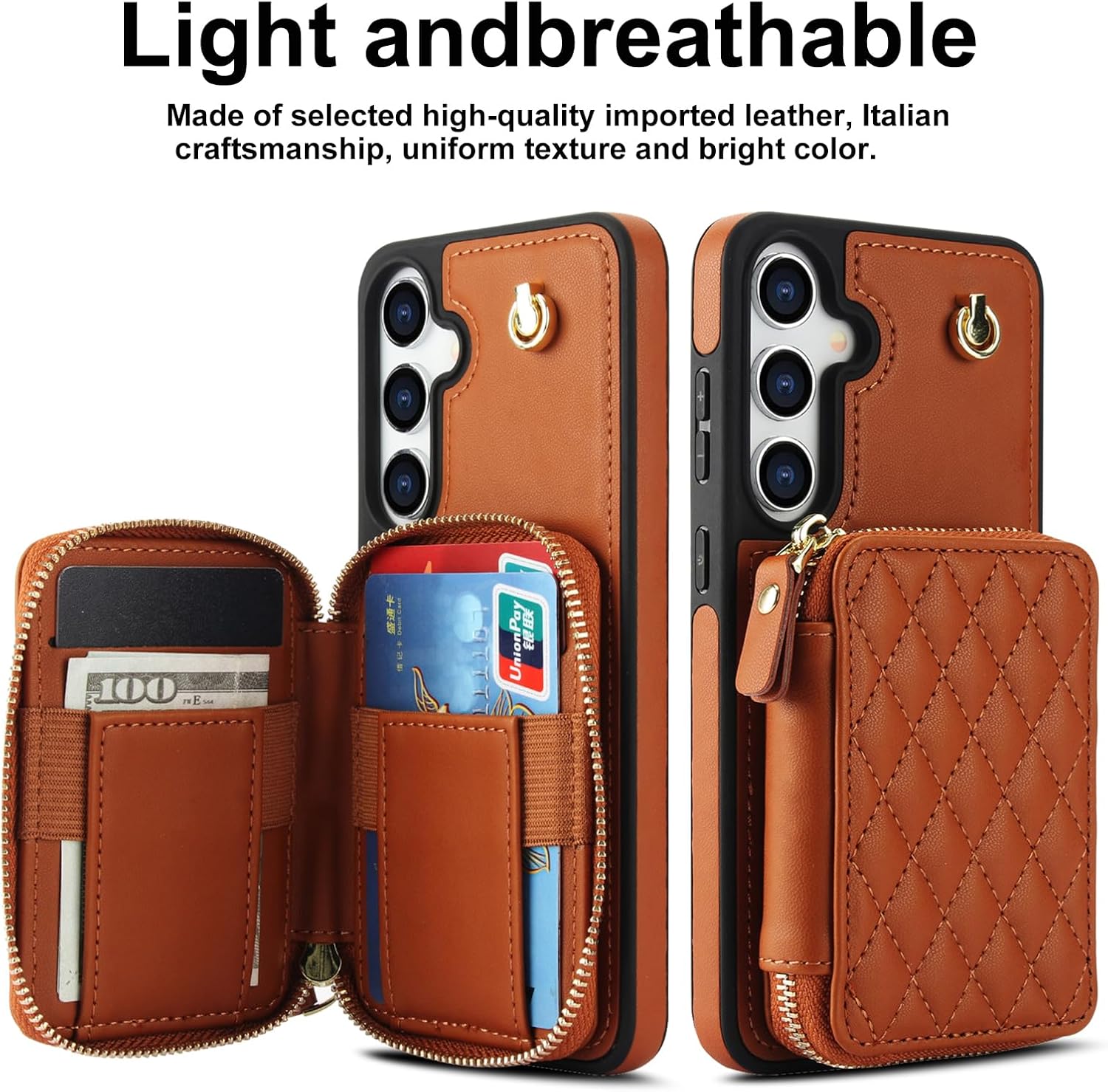 Asuwish Phone Case for Samsung Galaxy S26 5G Wallet Cell Cover with Tempered Glass Screen Protector Wrist Crossbody Strap Stand RFID Blocking Credit Card Holder S 26 26S G5 6.3 inch Women Girls Brown