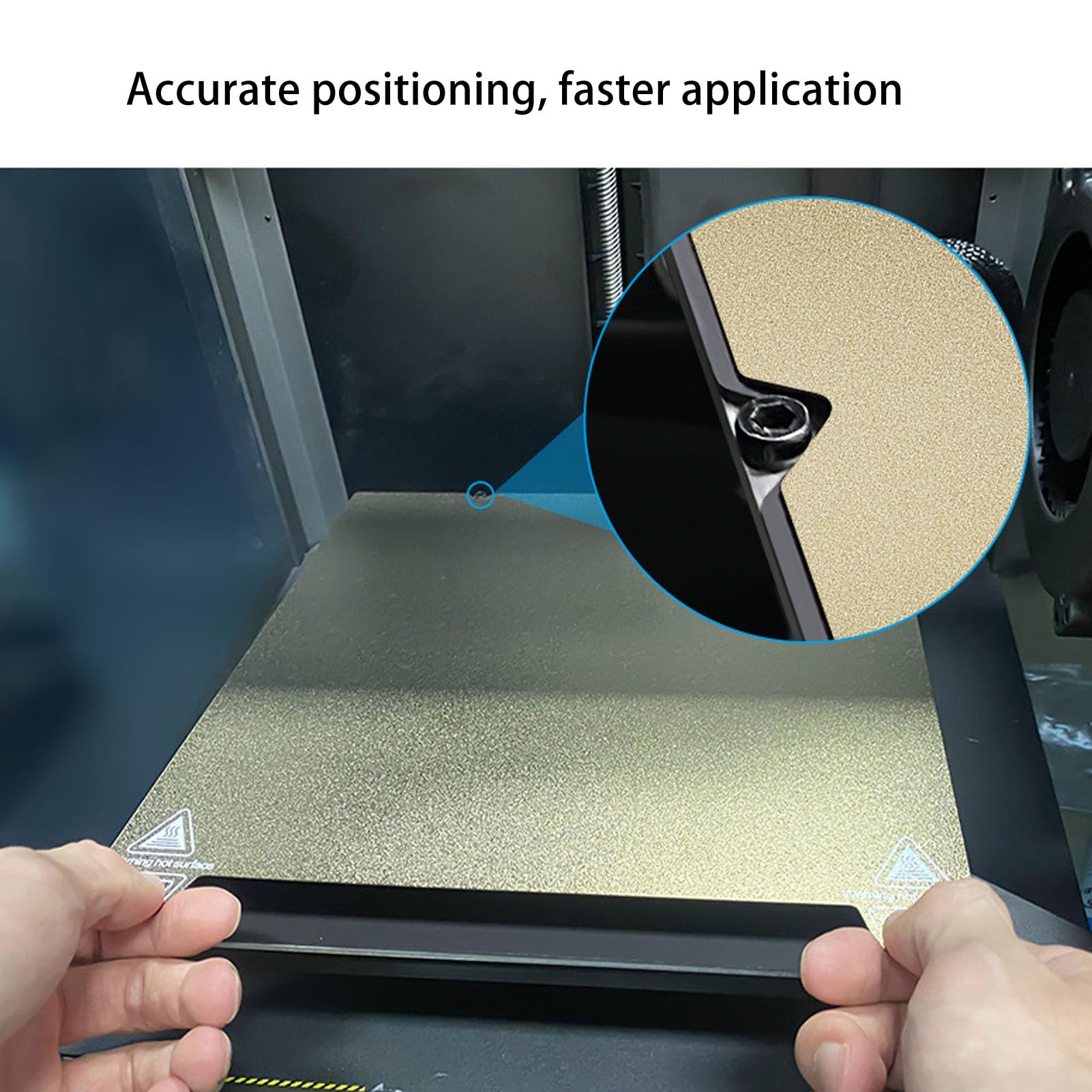 PEO PET Build Plate, Double Sided Carbon Fiber Sheet 310x315mm for K1 MAXimum 3D Printer with Fluted Binaural