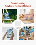 VEVOR Canvas Boards for Painting, 32 Pack White Painting Canvases Set - 5x7, 8x10, 9x12, 11x14 Painting Canvas Panels for Acrylic and Oil Painting, Watercolor, Paint Canvas for Kids and Professionals