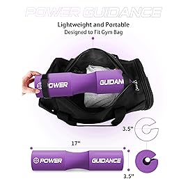 POWER GUIDANCE Barbell Squat Pad - Neck & Shoulder Protective Pad - Great for Squats, Lunges, Hip Thrusts, Weight Lifting & More - Fit Standard and Olympic Bars Perfectly