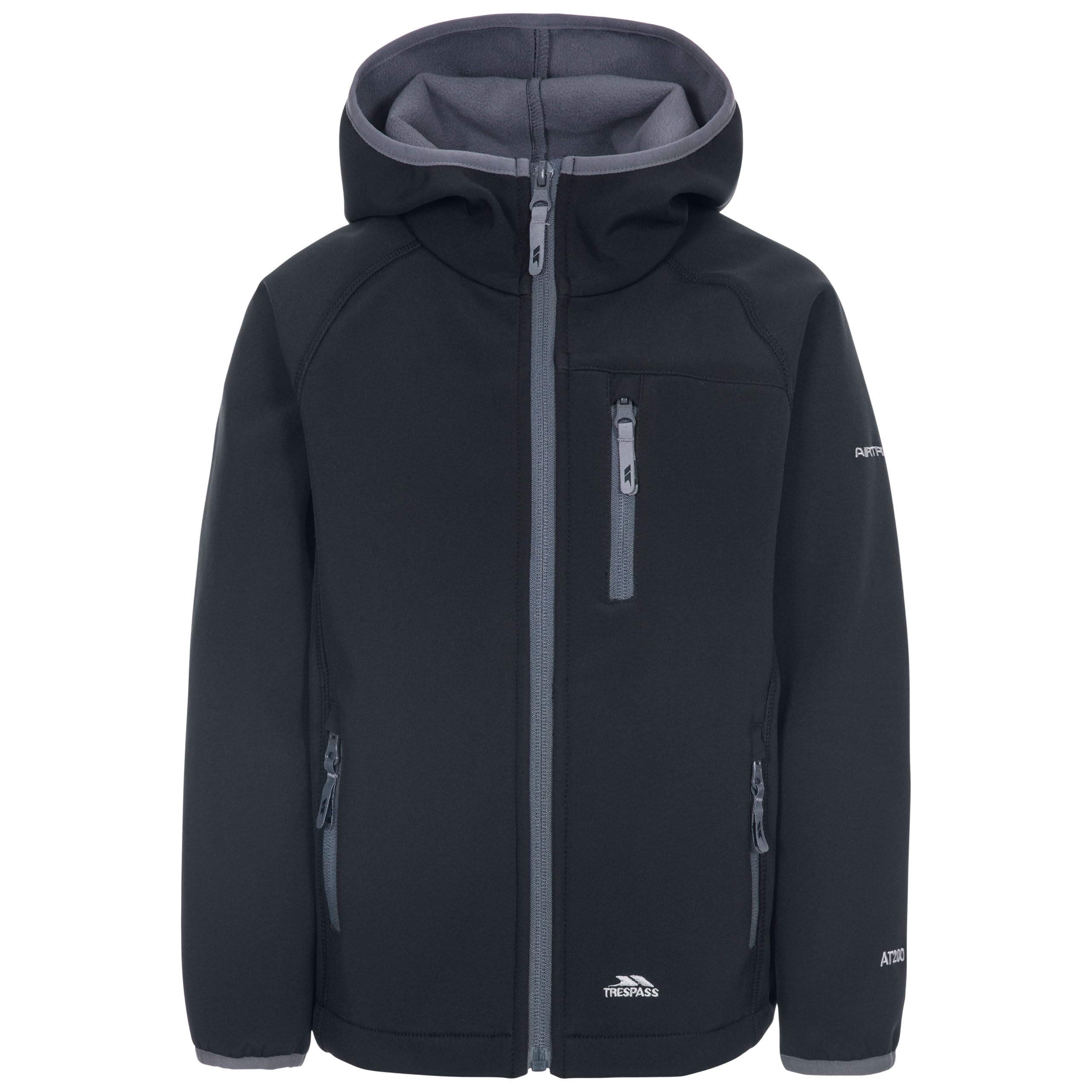 Trespass Unisex Kids Black Kids Softshell Jacket Kian