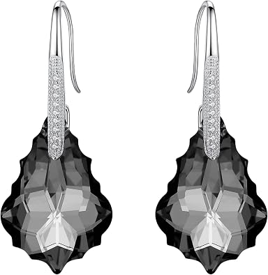 EleQueen 925 Sterling Silver CZ Baroque Drop Hook Earrings Made with Austrian Crystals, Valentines Day/Mothers Day/Christmas Jewelry Gift