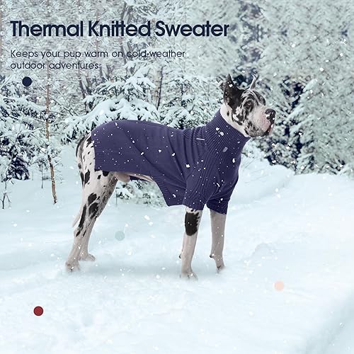 Miniatura 5 de IECOii Suéter para perro, suéteres para perros medianos, niñas y niños, suéter de perrito de Navidad, sudadera para mascotas, ropa de punto para