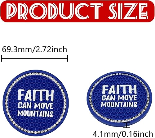 Miniatura 2 de Msyuusr 2 posavasos para automóvil con diamantes de imitación de cristal brillantes, posavasos antideslizantes de silicona, accesorios universales