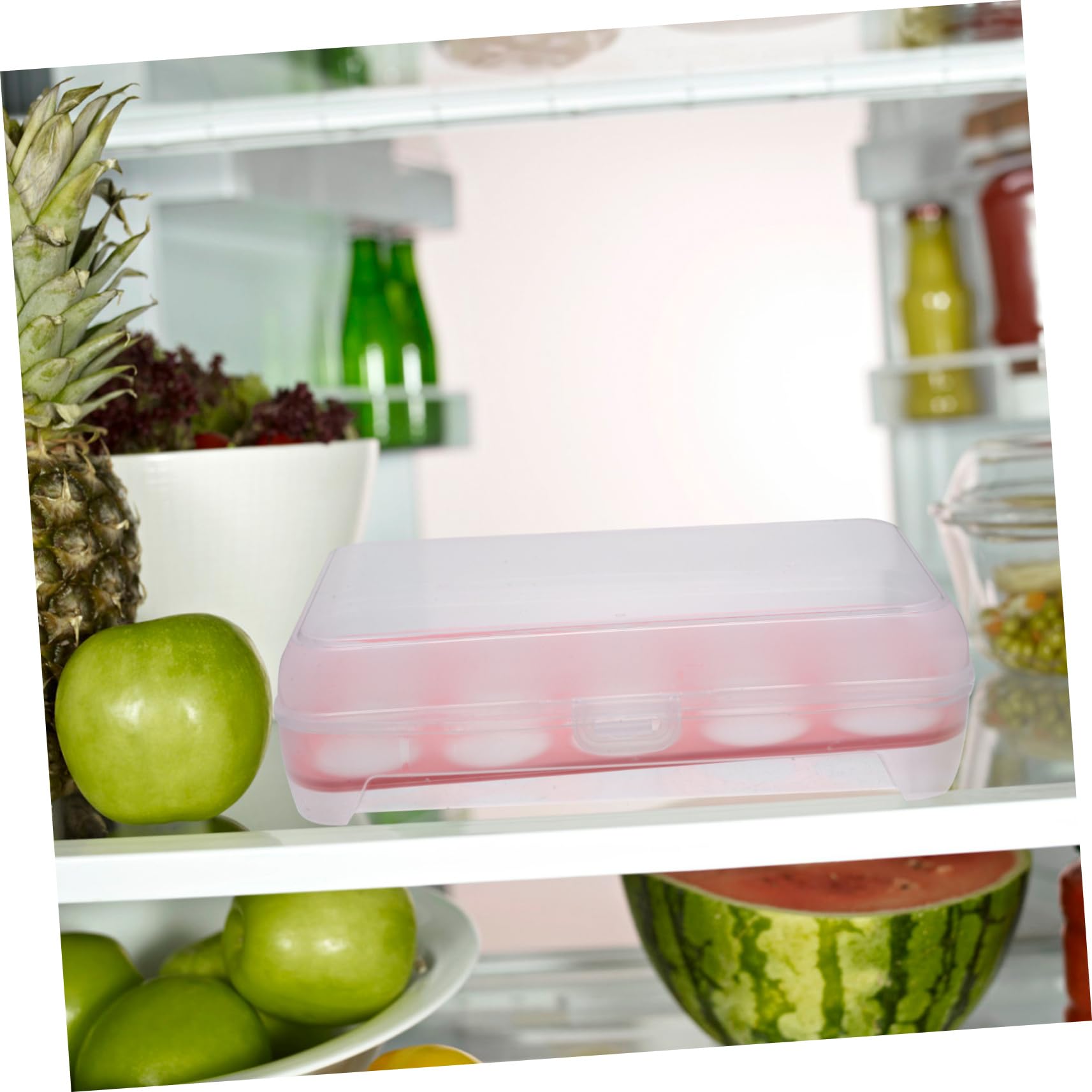 Cabilock 5 Pezzi Di Organizer Per Contenitori Di Stoccaggio Per Frigorifero Supporto in Plastica Design Antiurto E Anti-rotolamento Liscio Per Una Facile Pulizia