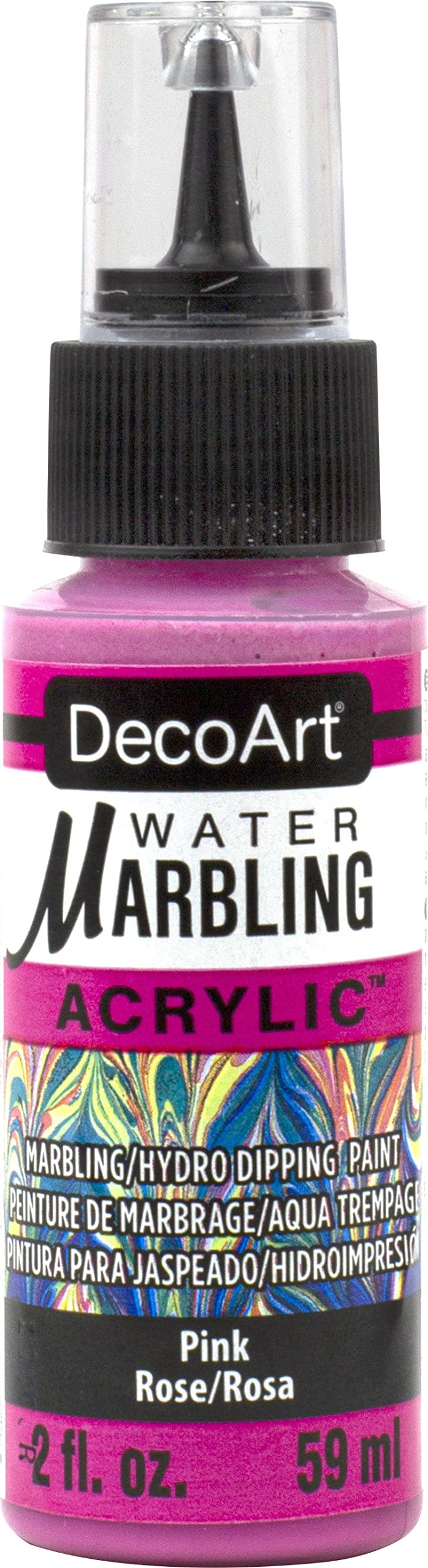 Decoart Pink Water Marbling Paint 2Oz