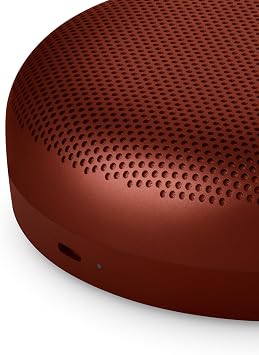 Bang & Olufsen Portable Speaker Beosound A1 3rd Gen Rustic Red Bluetooth Wireless IP67 Certified Waterproof Dustproof Video Conference 24 Hours Playback