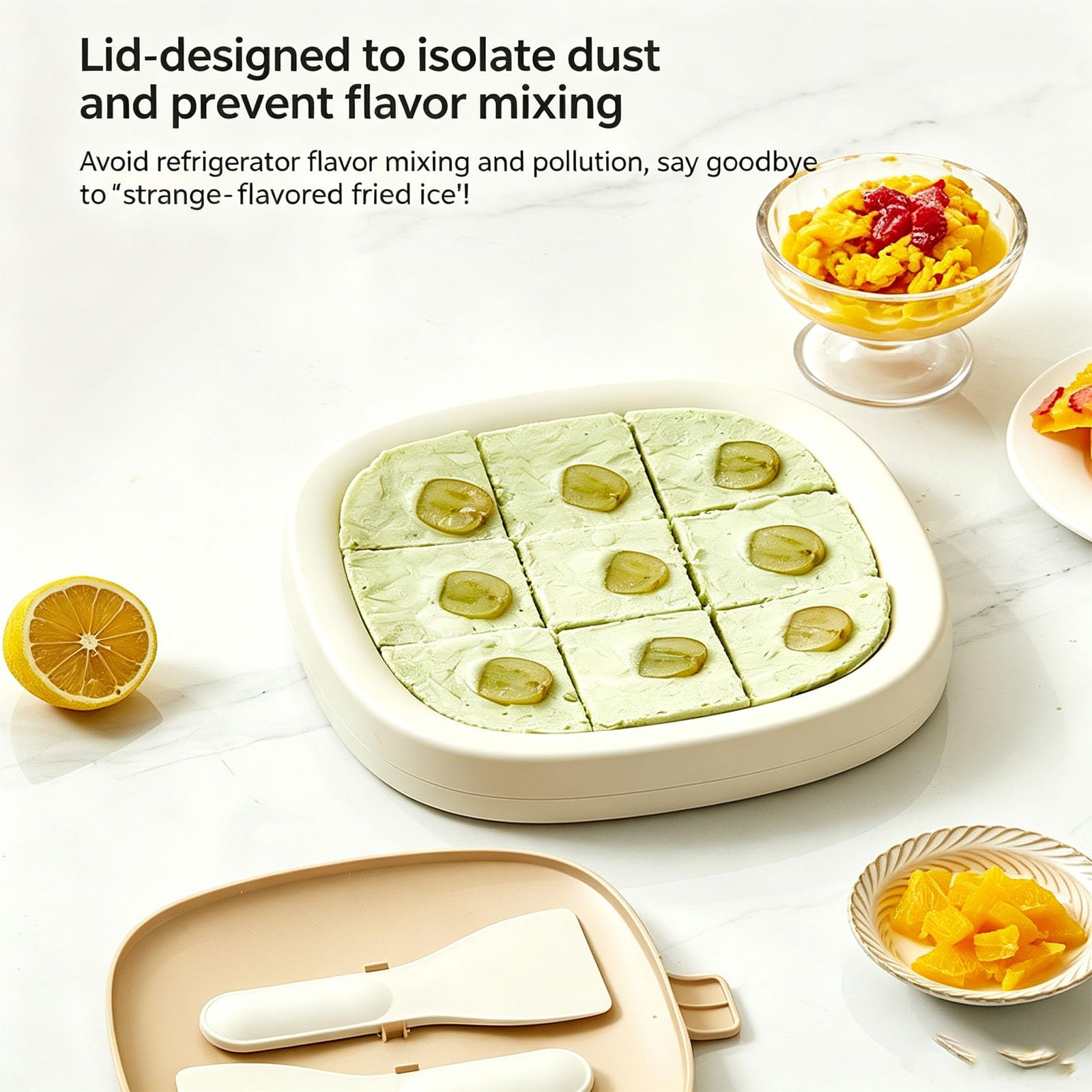 Máquina de helado manual de congelación rápida con 2, Yellow