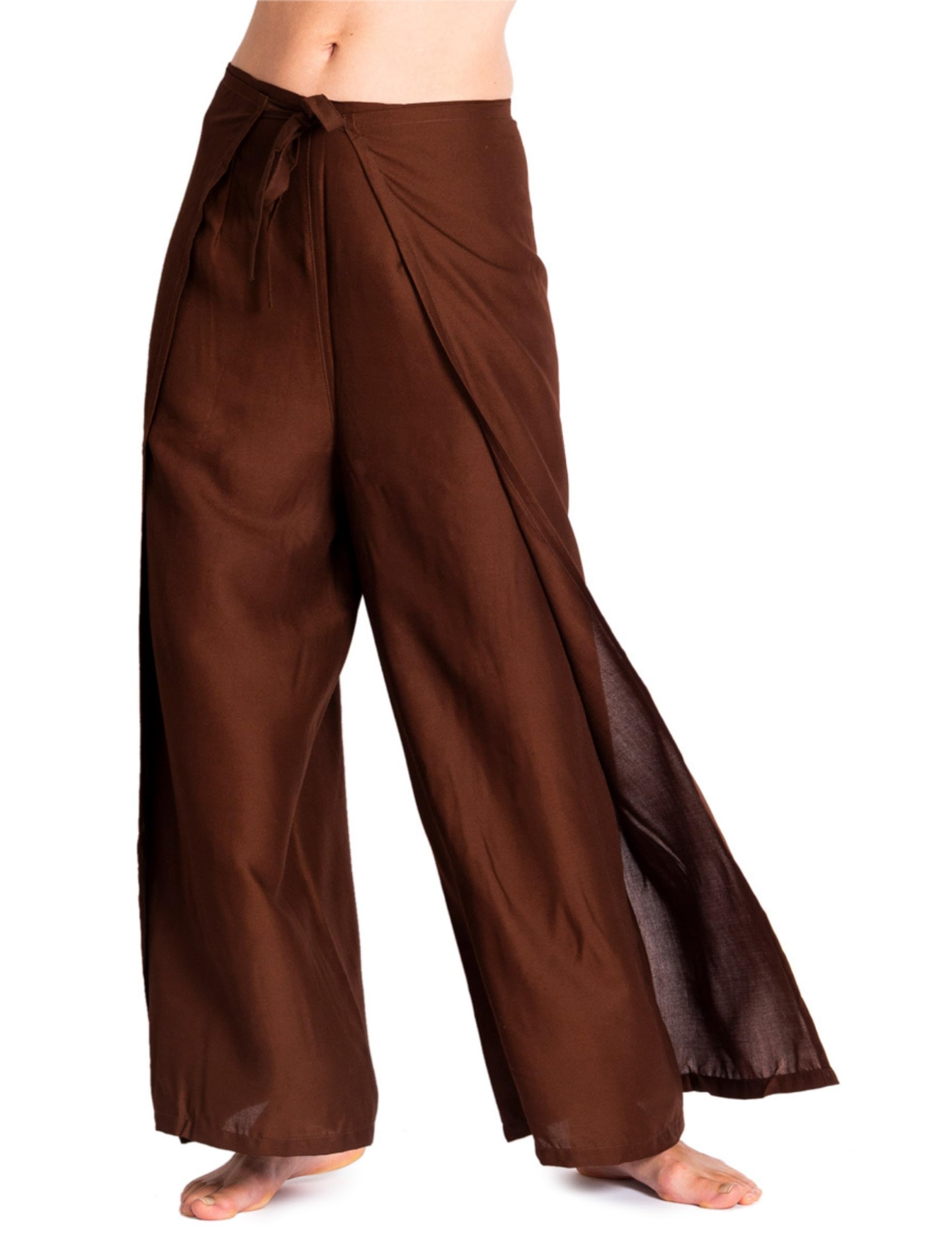 Panasiam Women's Dark Brown Sunshine Pants Plain, L