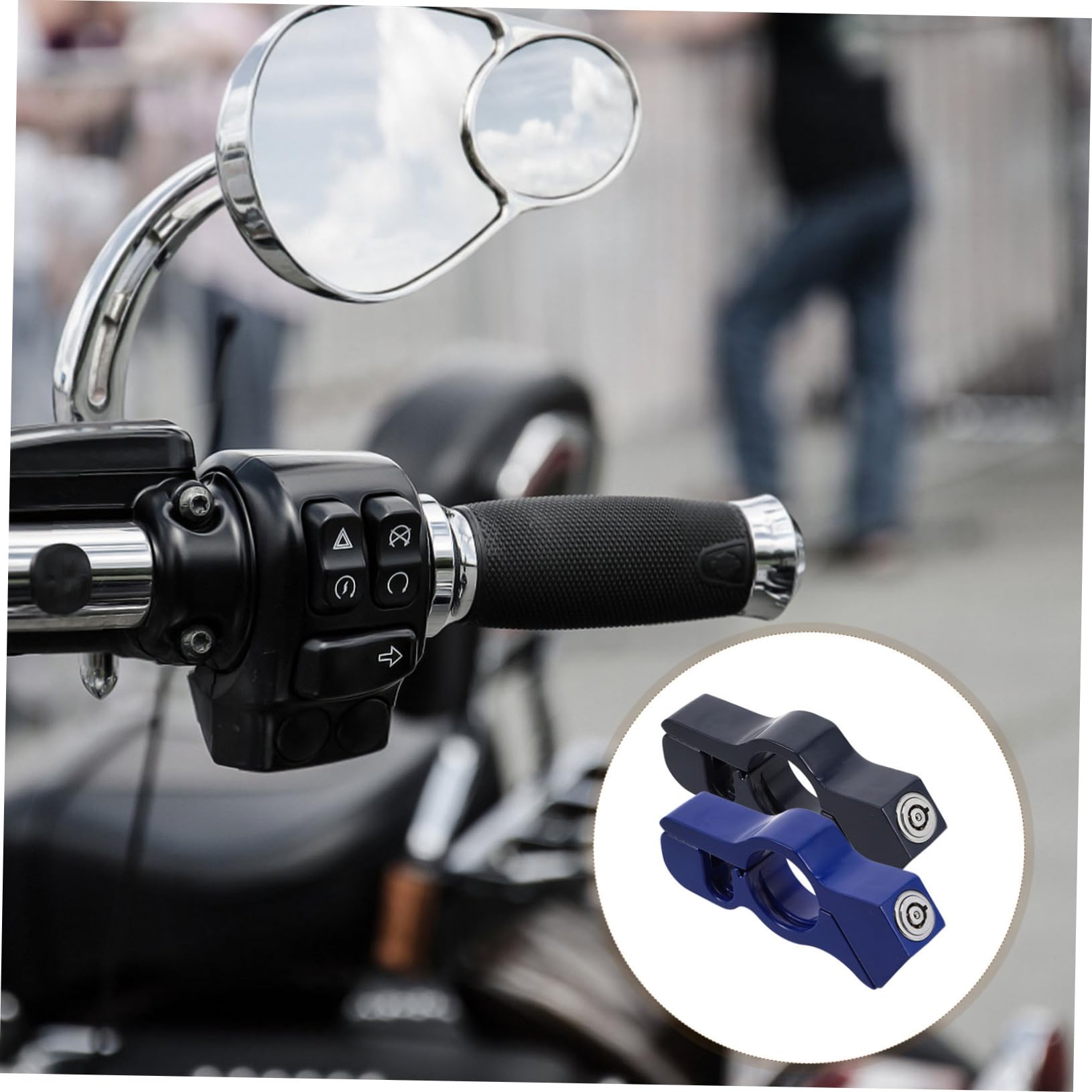 Antivol de Poignée D'accélérateur pour Moto, Lot de 2, Alliage D'aluminium