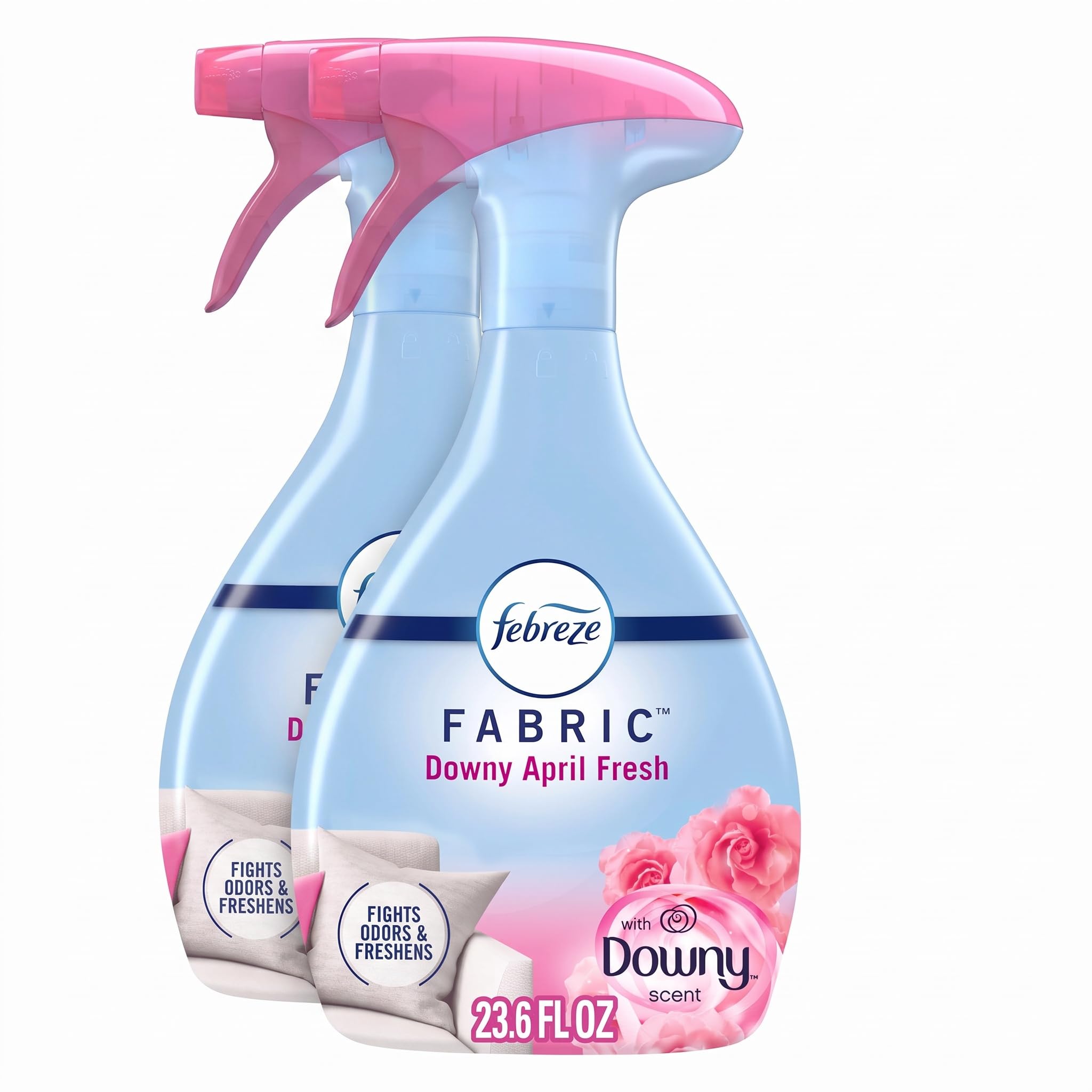 Febreze Fabric Spray Air Freshener, Odor-Fighting Fabric Refresher, Sneaker Balls Alternative, Couch Cleaner, Linen Spray, Multi-Use, Downy April Fresh Scent, 23.6 fl oz (Pack of 2)
