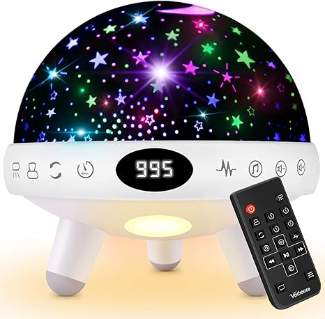 Amazon Com Proyector De Luz Yachance Nocturna Para Bebe Aparato De Sonido Blanco Con Musica Y Luces Para Ninos Lampara De Noche Relajante Para Dormir 9 Sonidos Naturales Canciones De Cuna Adaptador