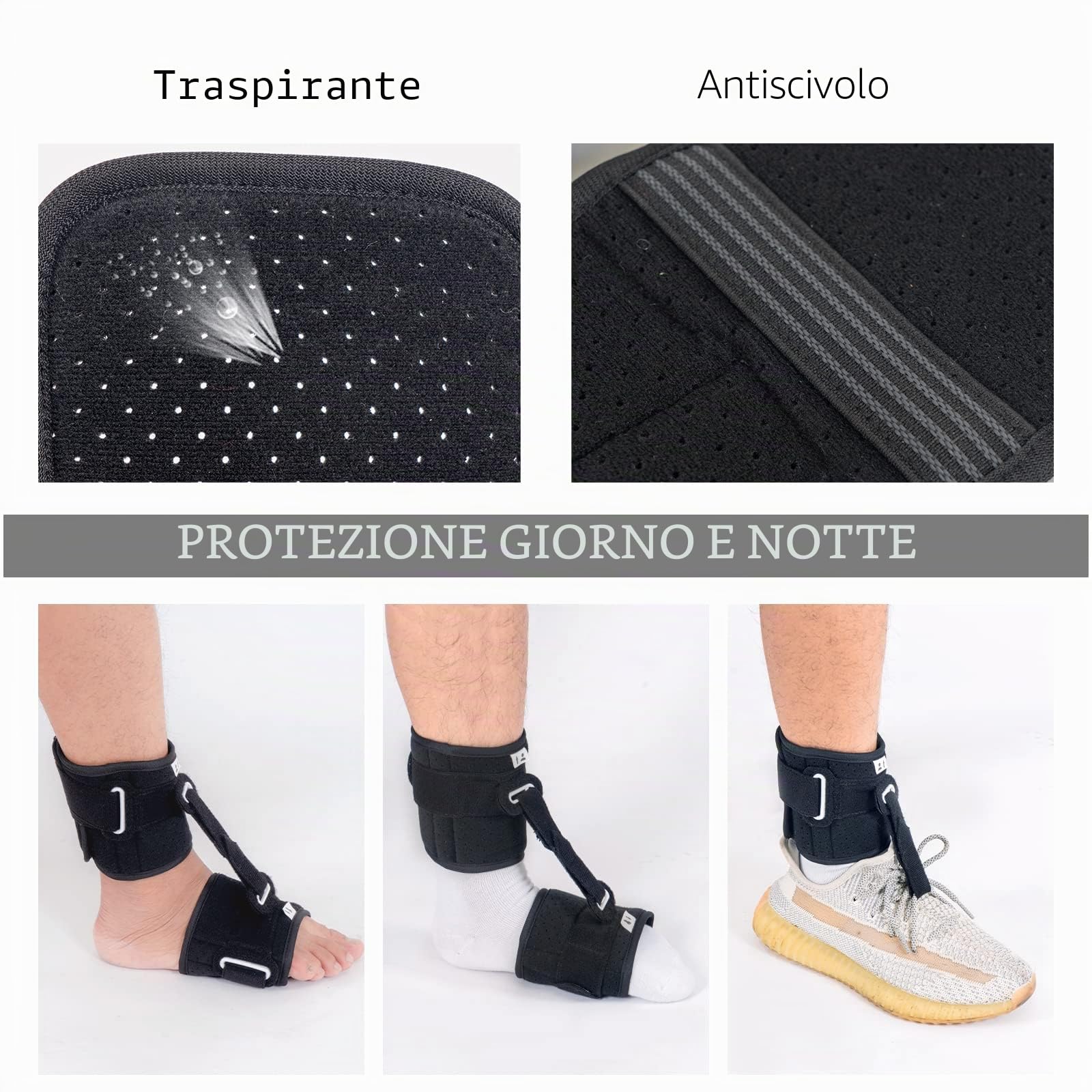 Foot Up AFO,Supporto regolabile per l'ortesi della caviglia per uomini e donne e bambini, migliora l'andatura camminata, il tendine d'Achille, l'ictus e il sollievo dal dolore,piede sinistro e destro