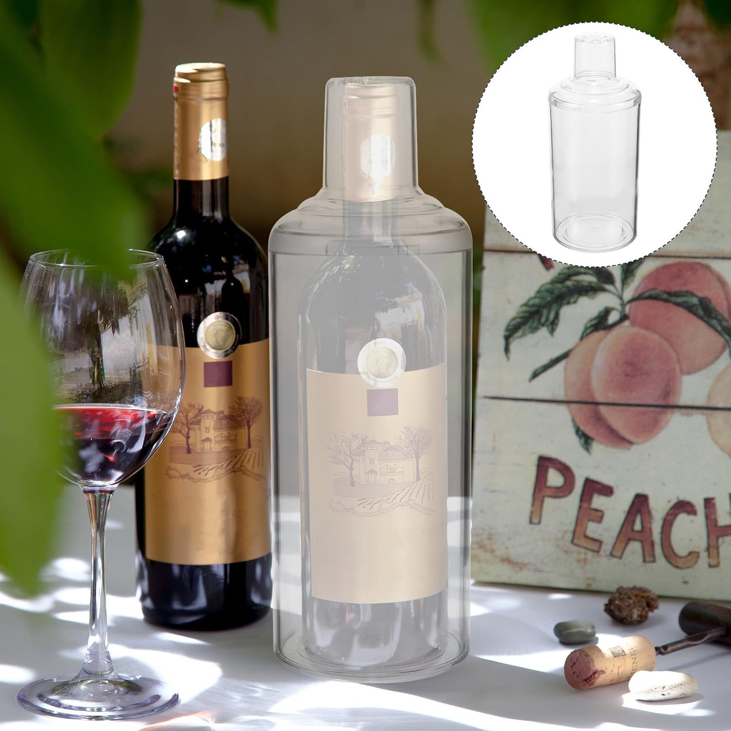 BESTOYARD Plastic Wine Bottle Storage Box for Living Room Dust Protection | Collision Guard, Stain Resistance, Versatile Holding for Bottles and Small Items