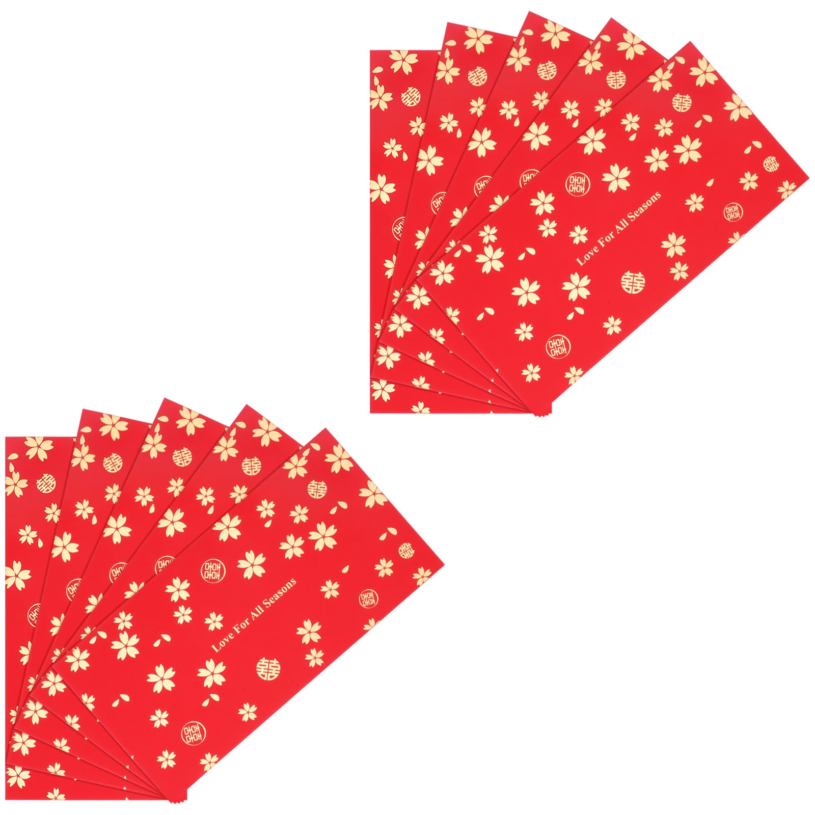 Typisch Chinees: de rode envelop / hong bao met geld Typisch Chinees: de rode envelop / hong bao met geld