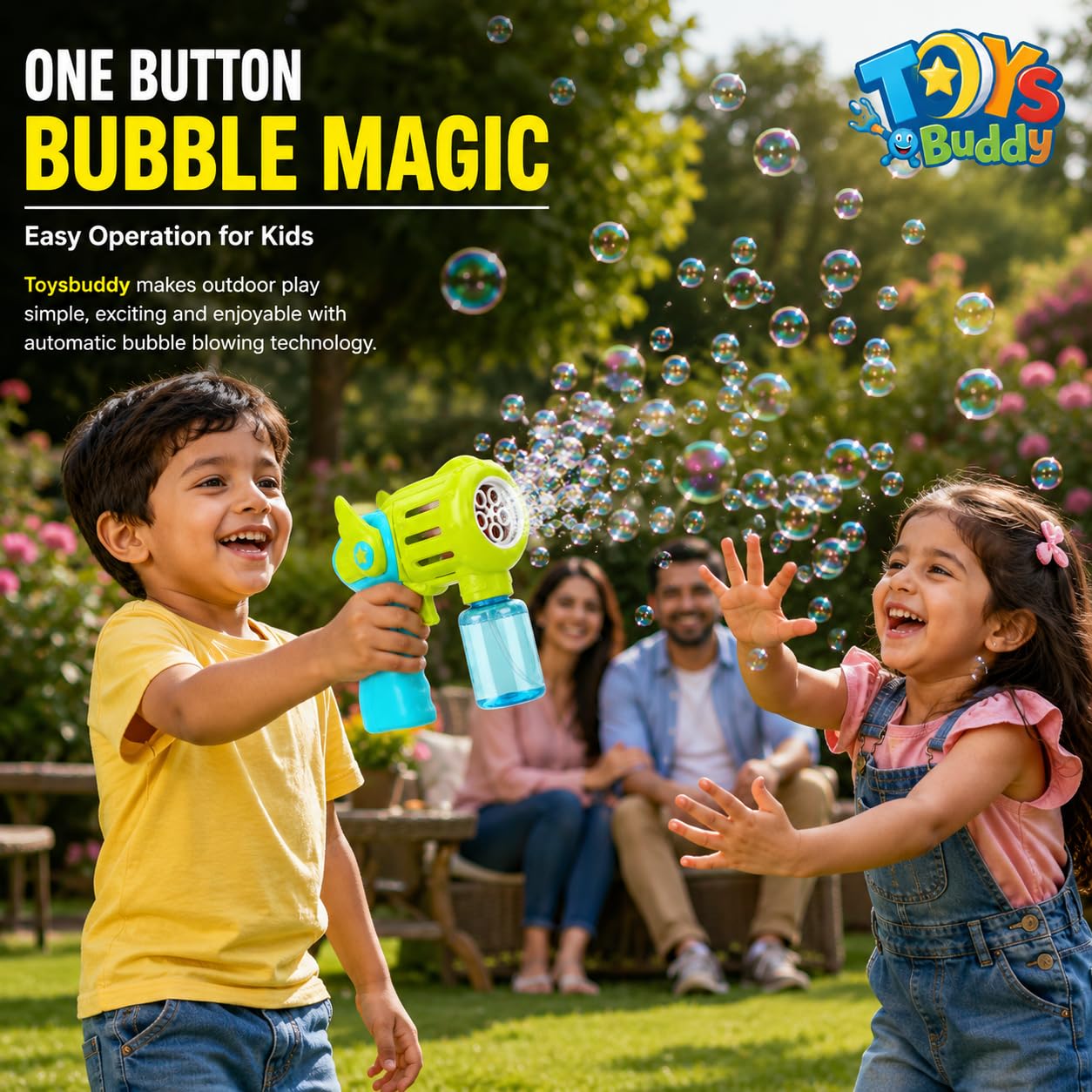 Toysbuddy Rechargeable Bubble Gun - Automatic Bubble Maker -3