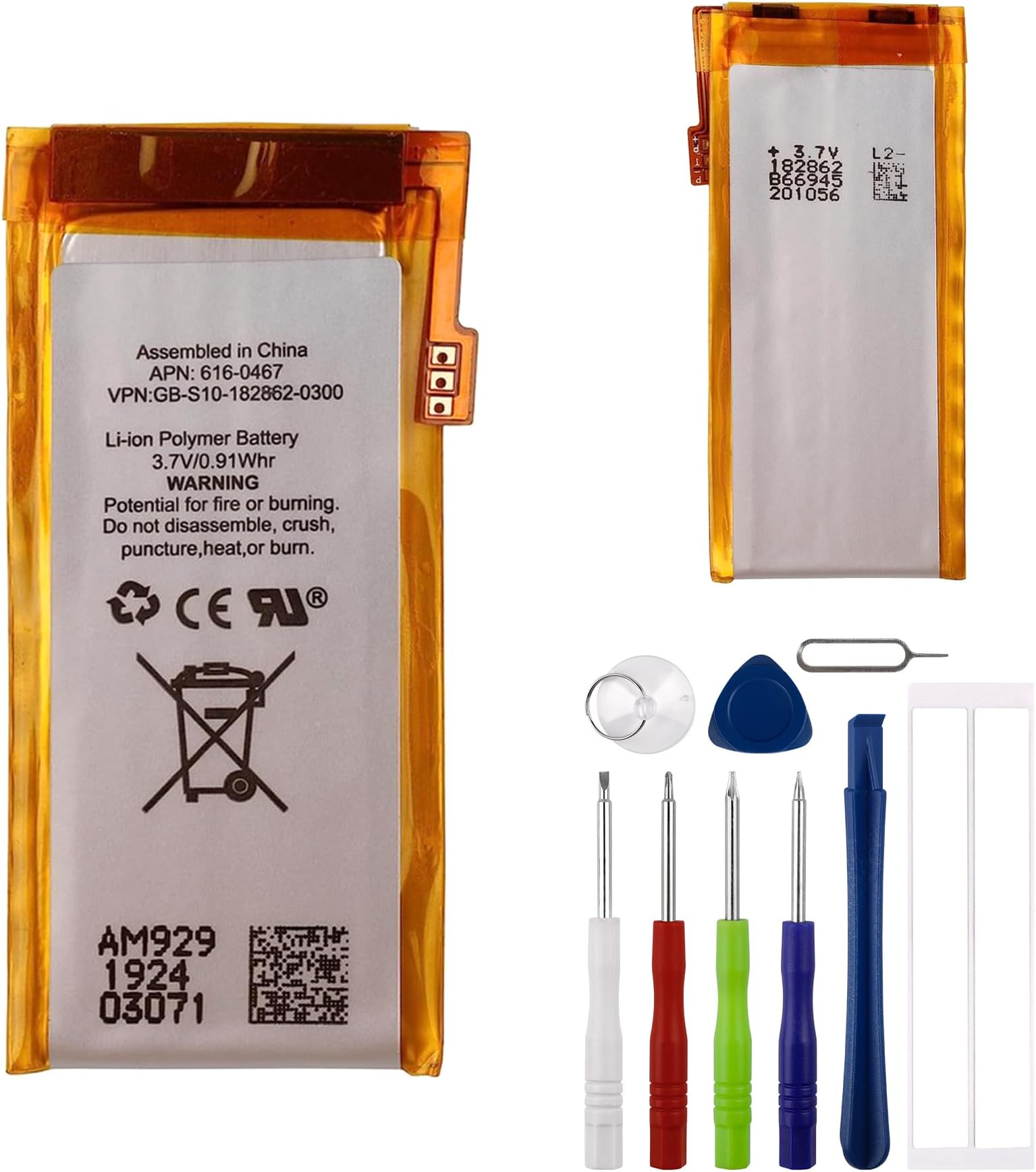 HIGHAKKU Batterie De Remplacement 616-0406 616-0467 Pour IPod Nano 5ème Génération 8Go 16Go A1320