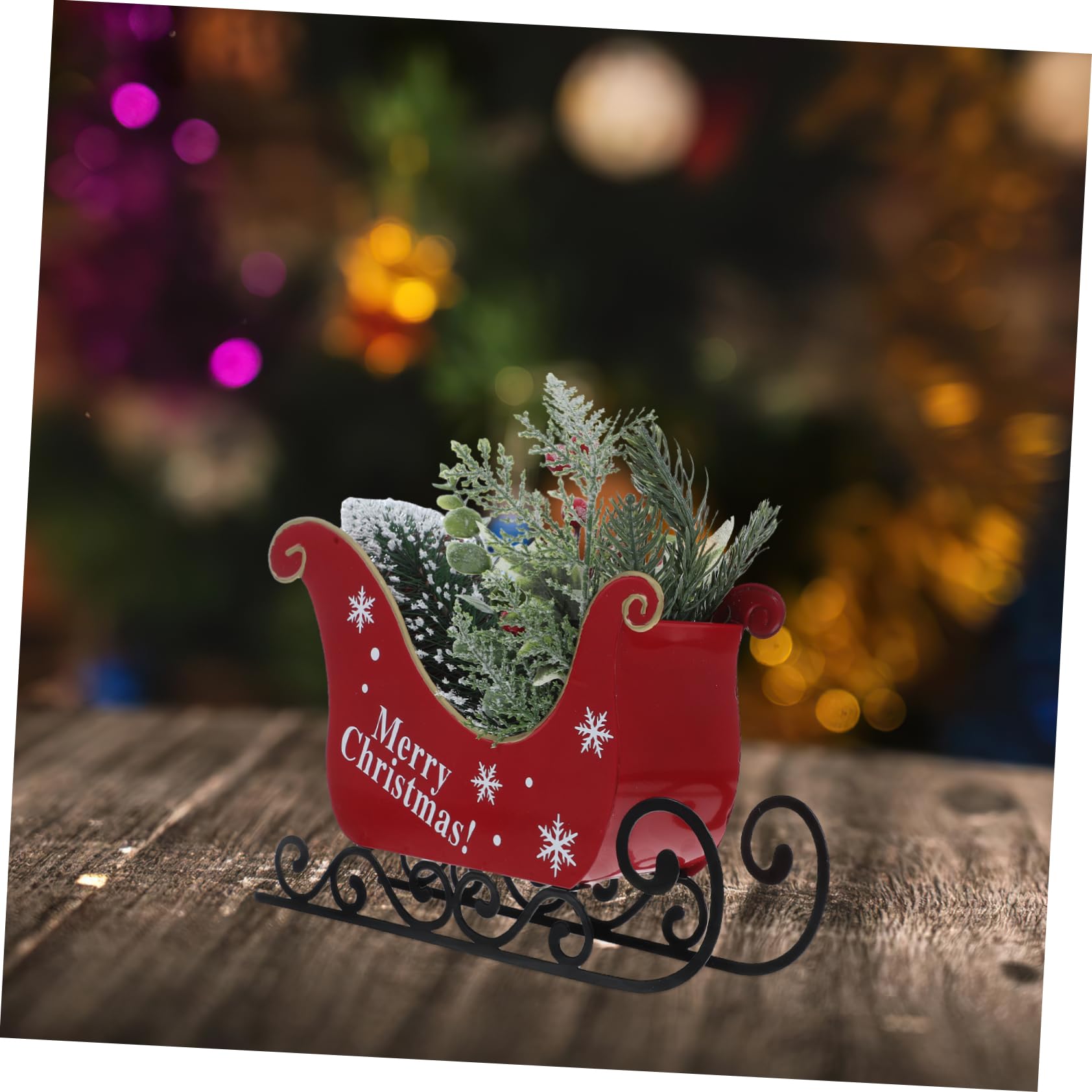 Decoración navideña, Trineo navideño, decoración de Mesa, Adorno navideño Artesanal para decoración del hogar, Centro de Mesa navideño para mesas y estantes, Material Seguro, diseñ