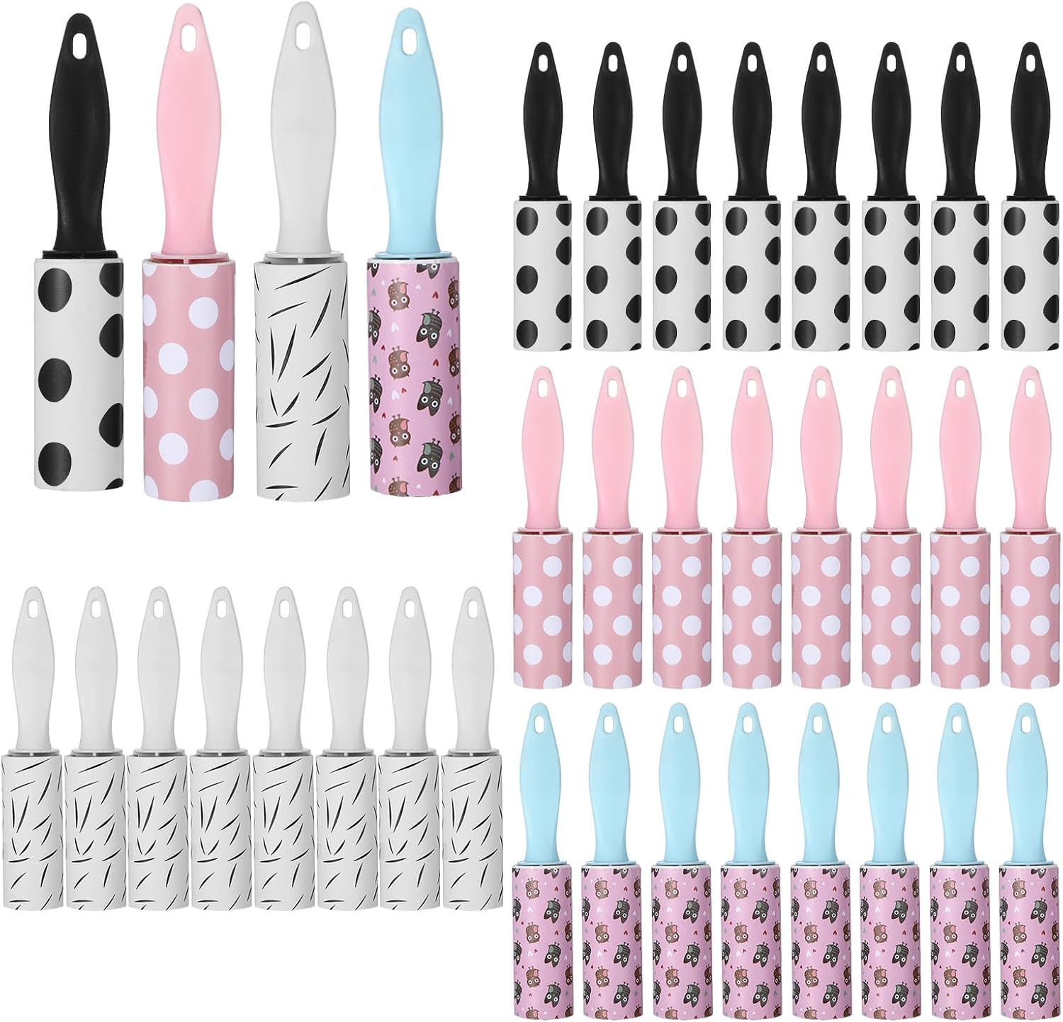 Amazon.com: 40 Pcs Mini Lint Roller for Travel Lint Roller Travel Size ...