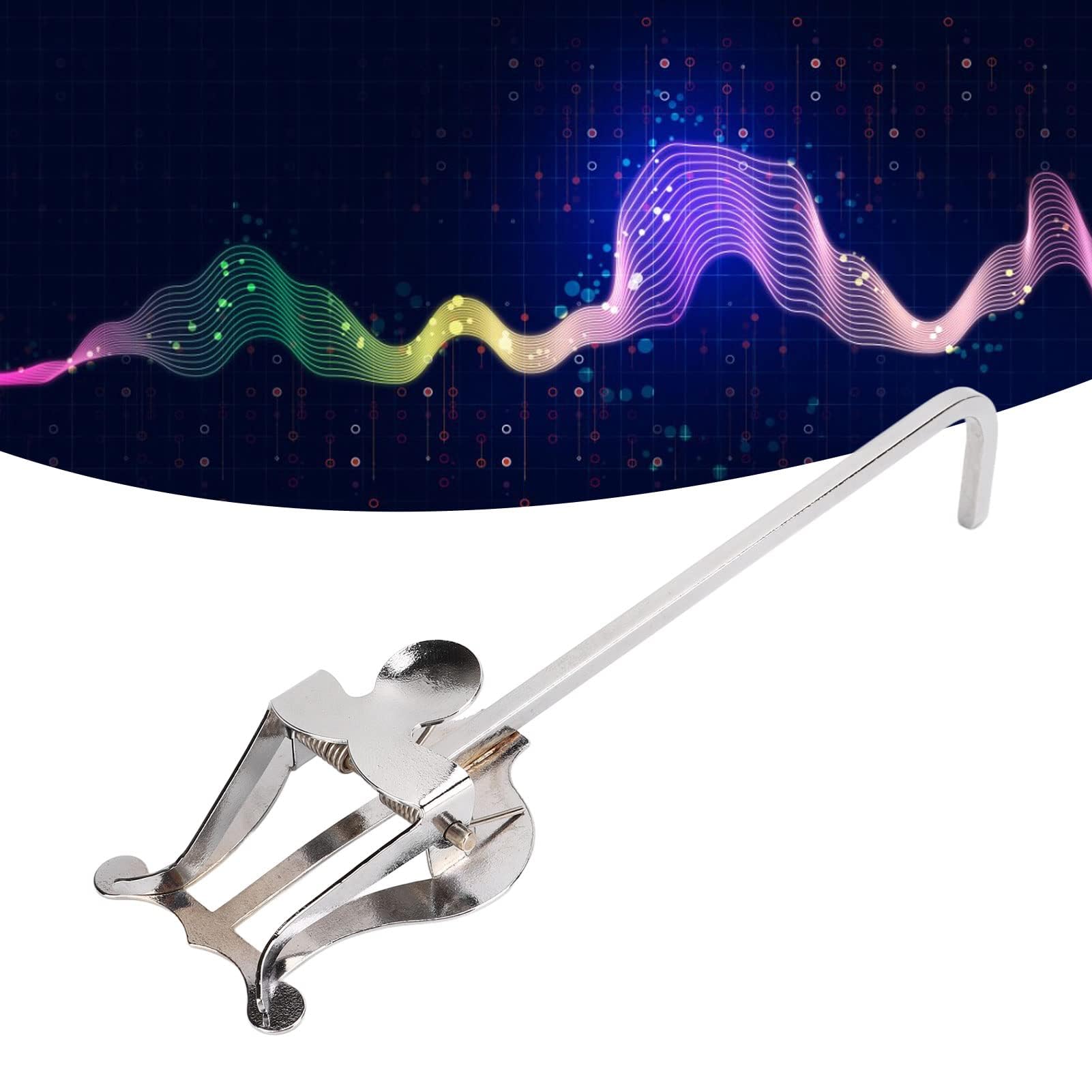 Lira de saxofón para banda de marcha, metal Banda de música partituras Clips Saxofón alto Lyre marcha Soporte portátil Sujetapáginas Horquilla con pinza saxofón para partituras Banda de música