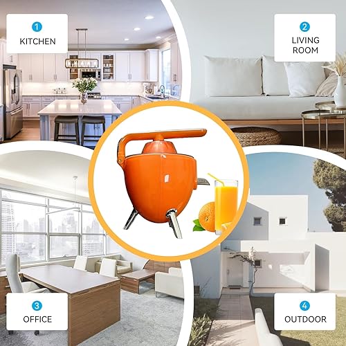 Miniatura 6 de Exprimidor eléctrico de cítricos, exprimidor eléctrico de cítricos, potente máquina de jugo de naranja de 300 W con asa, apto para lavavajillas,