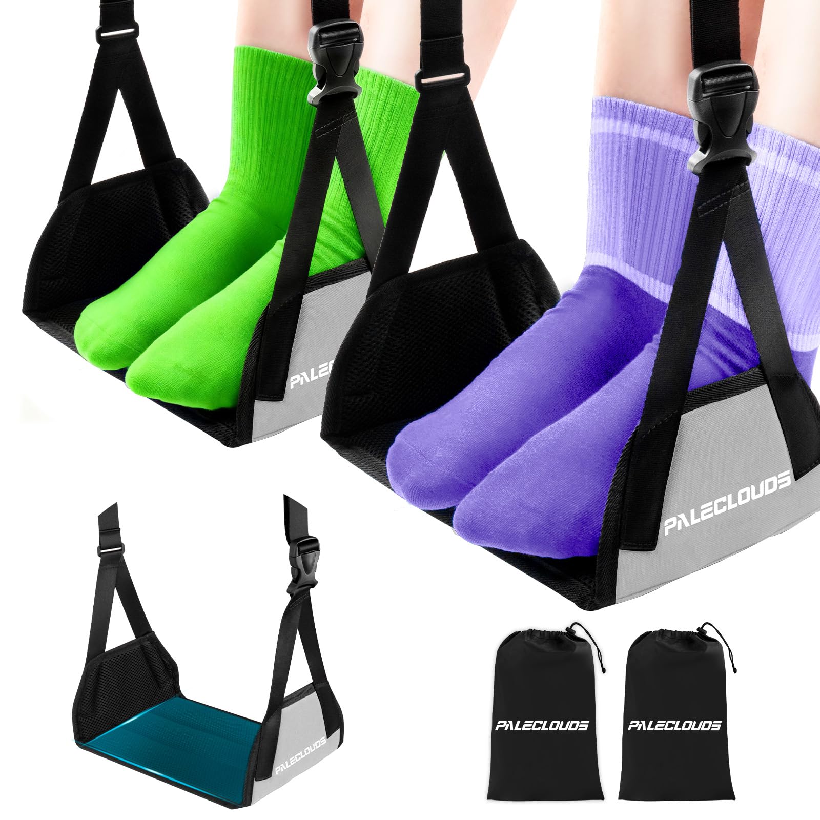 Foot Hammock for Plane Travel, No Collapse Thickened Bamboo