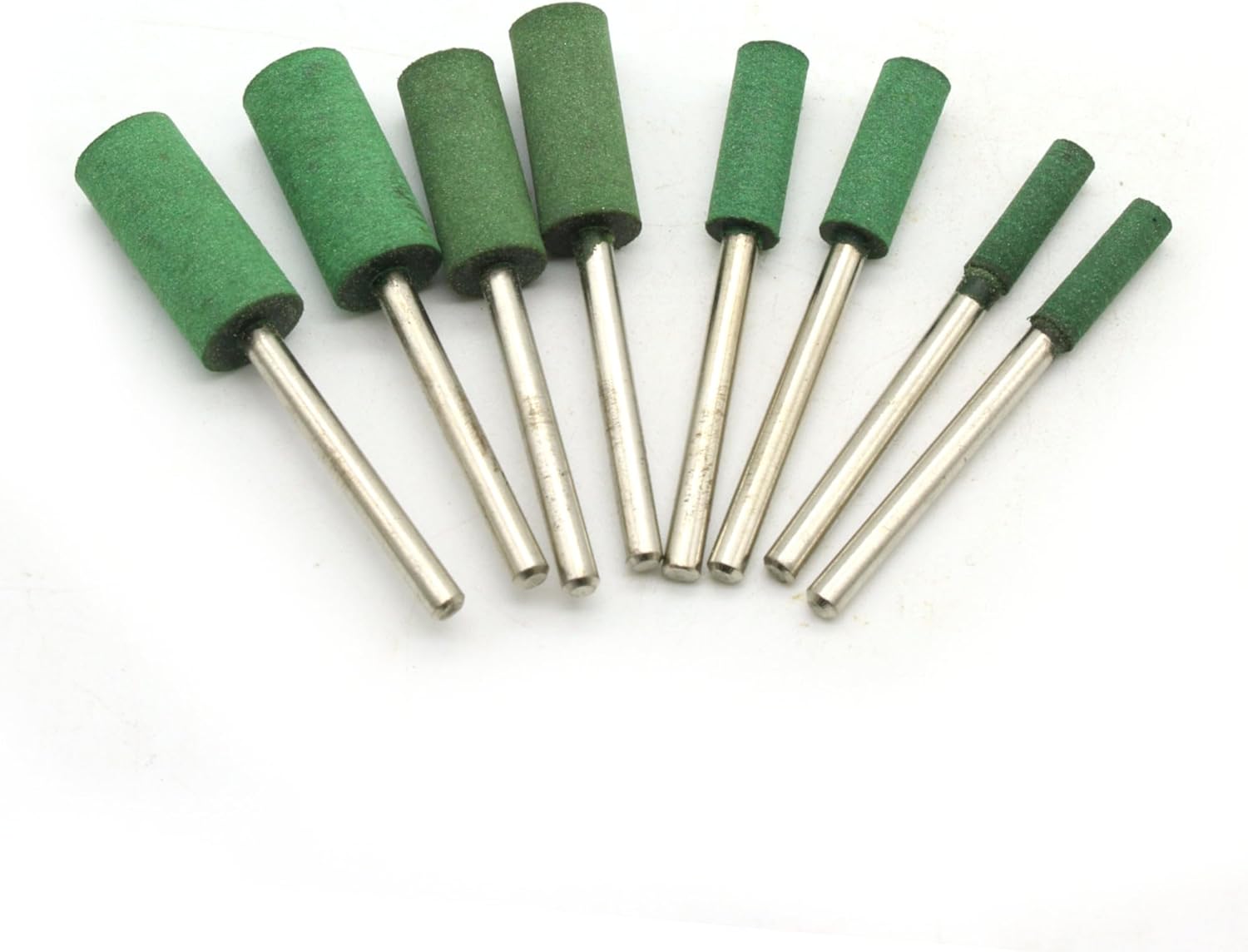 TMAX 16 pc Rubber Polishing Burr 4, 6, 8, 10 mm (5/32, 1/4, 5/16, 3/8 Inch) Bullet Cylinder with 3 mm (1/8 Inch) Shank for Dremel Rotary Tools