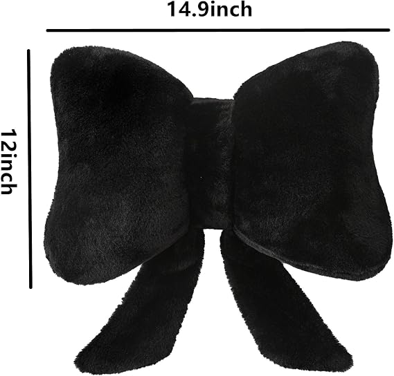 Room Decor Home Decor Bow Throw Pillows Decorative Pillows,Black 14.5*12